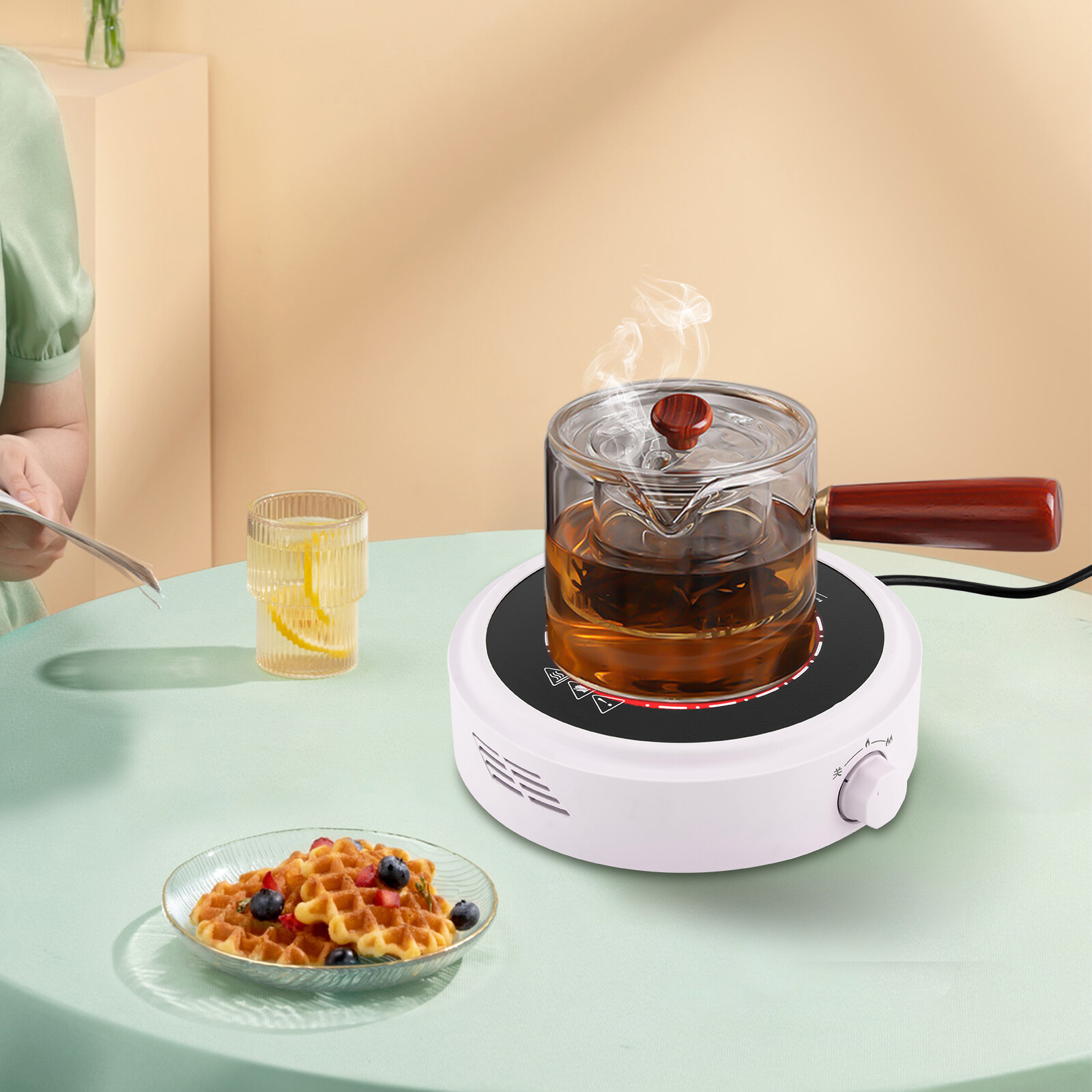 700W Portable Mini Electric Stove Hot Plate Adjustable For Boiling Tea Coffee