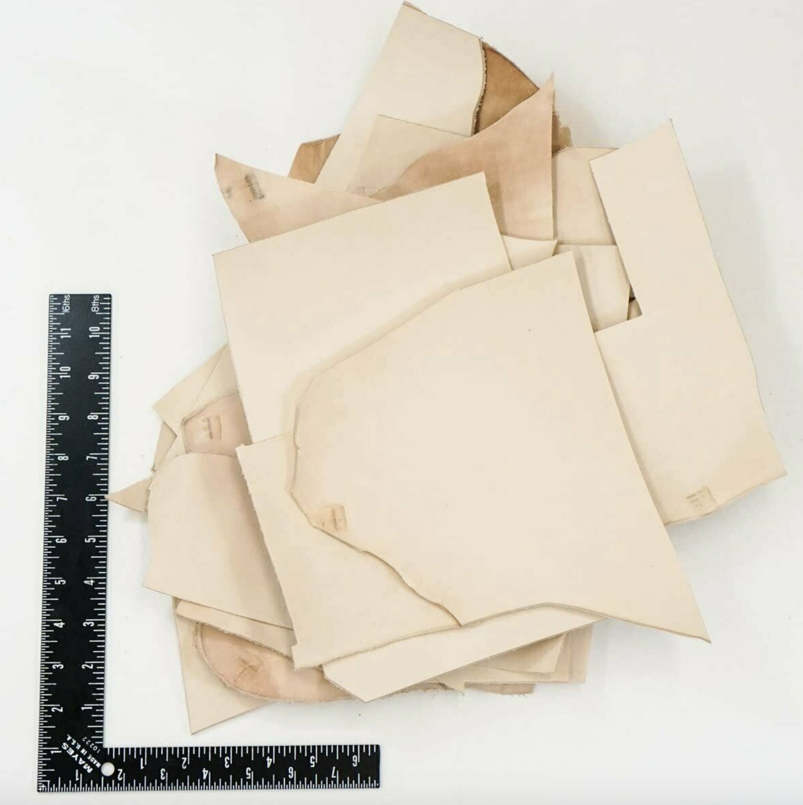 ELW Leather SCRAPS Veg Tan Tooling Cowhide Leather Lightweight 3-6 oz. (1-2.4mm)