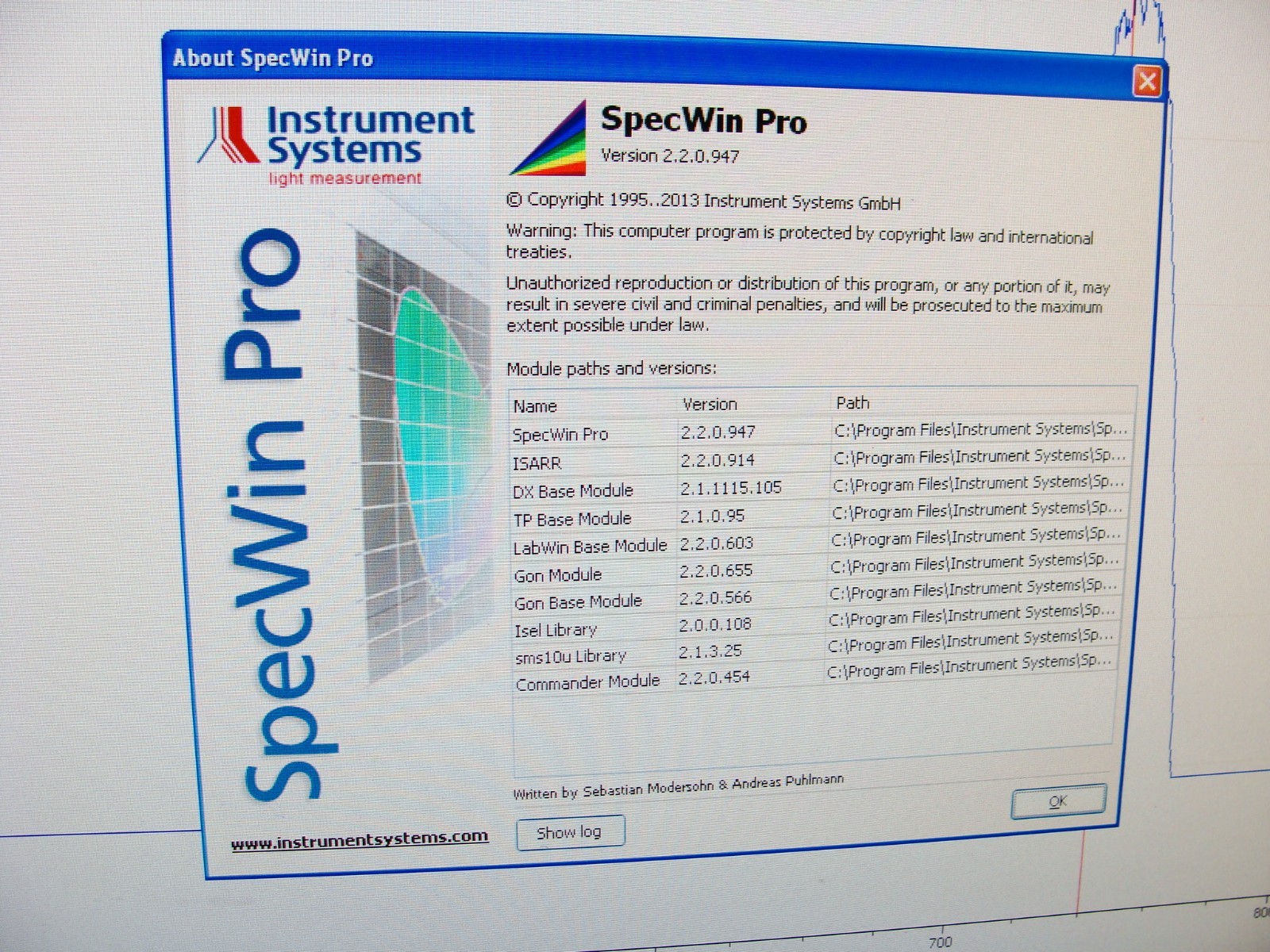 Instrument Systems CAS-120 Array Spectrometer + GON360 Goniometer, Software & ++