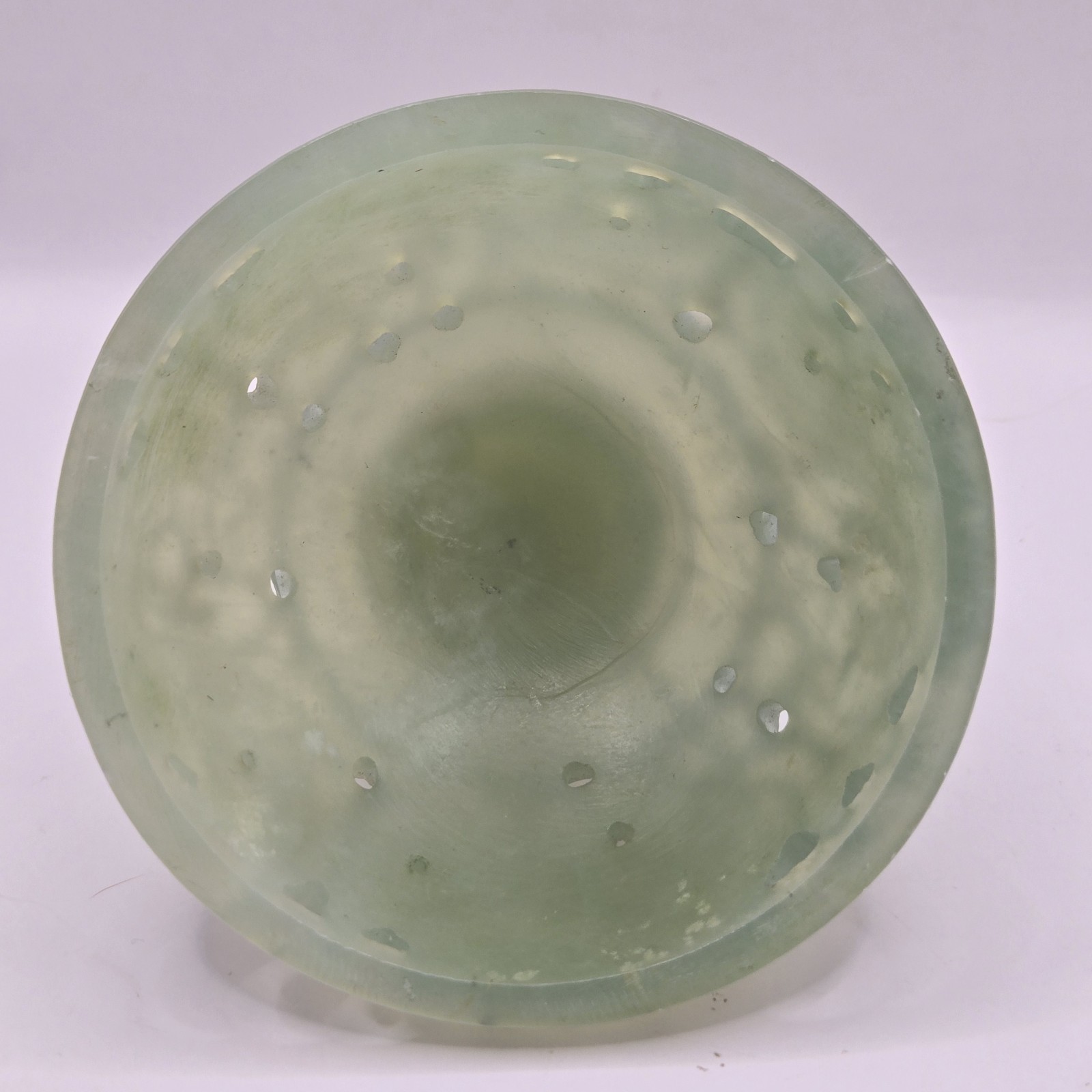 Vintage Chinese Jade Carved Foo Dog Incense Burner 8" x 7.5" READ FOR FAULTS