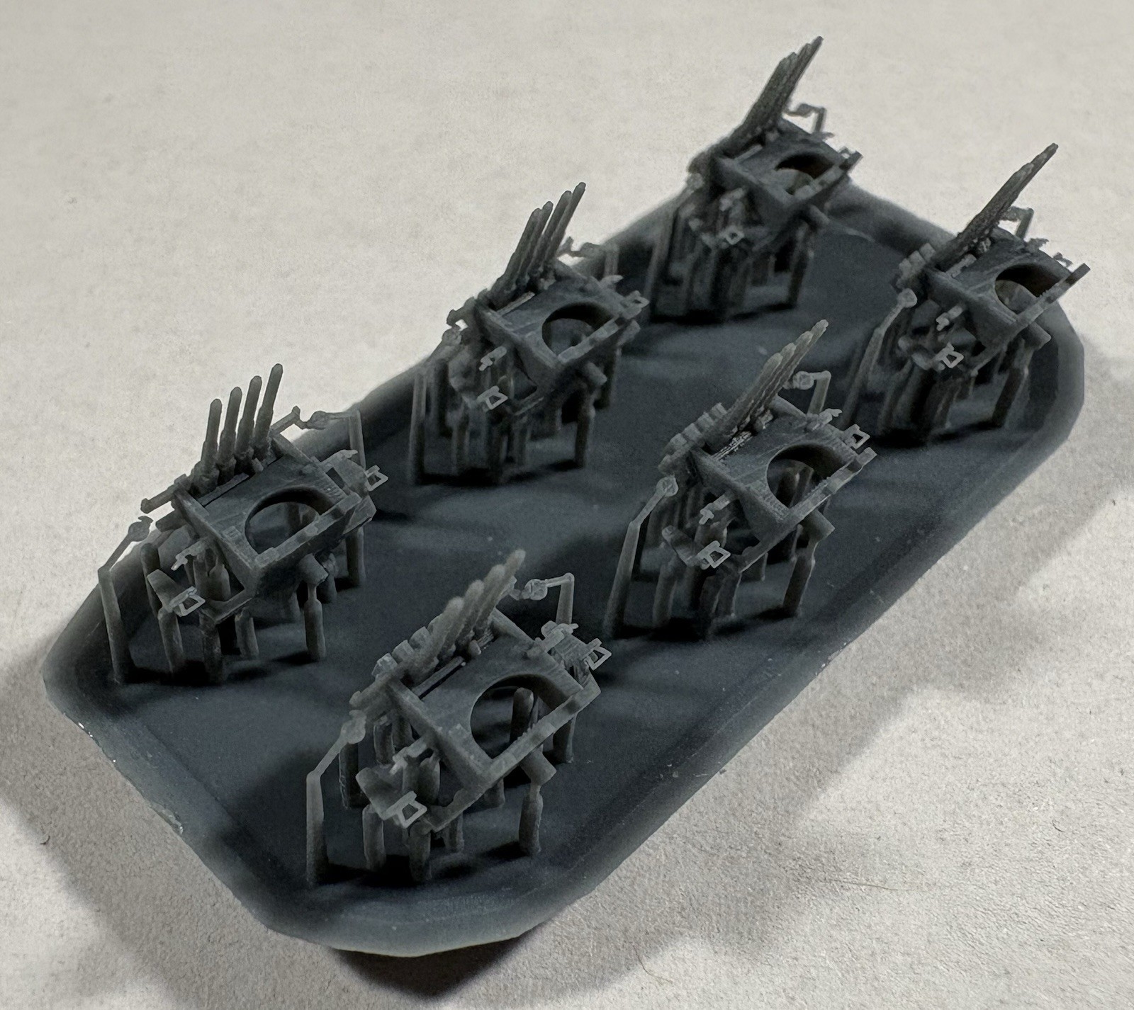 1/350 3D Printed Quad 1.1” “Piano Type” Early War AA Guns X 12