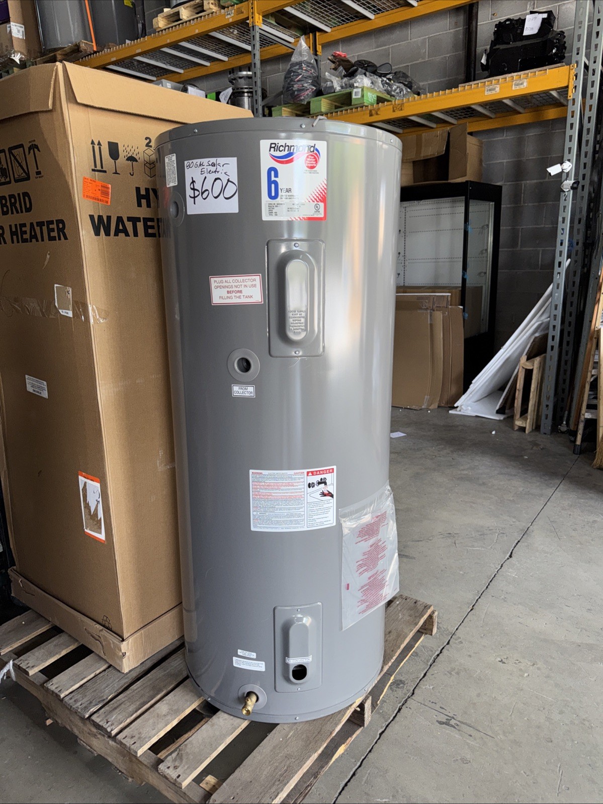 Richmond Solar Electric 80 Gallon Water Heater S80U-1