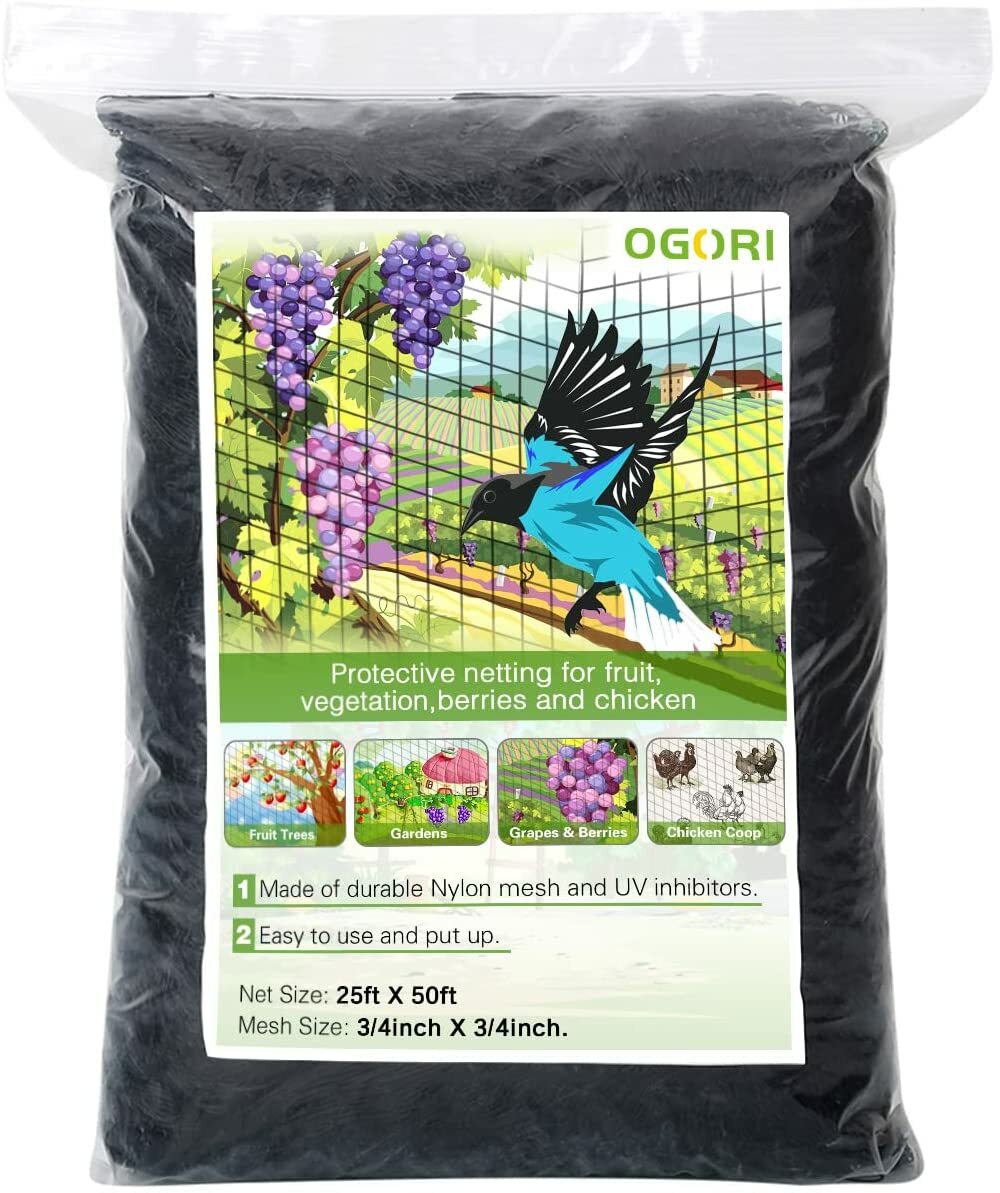 Heavy Duty 25' X 50' w/3/4" SMALLER HOLES Netting Garden Bird Poultry Aviary Pen