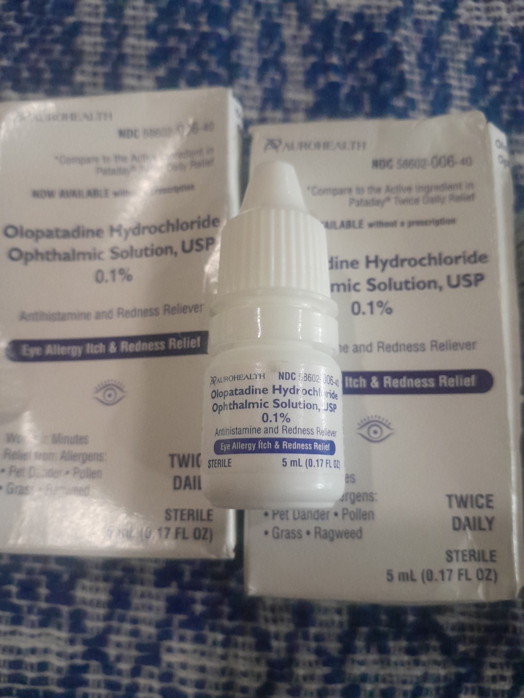 Olopatadine Hydrochloride Ophthalmic Solution, USP 0.1% , 5 ml Drops