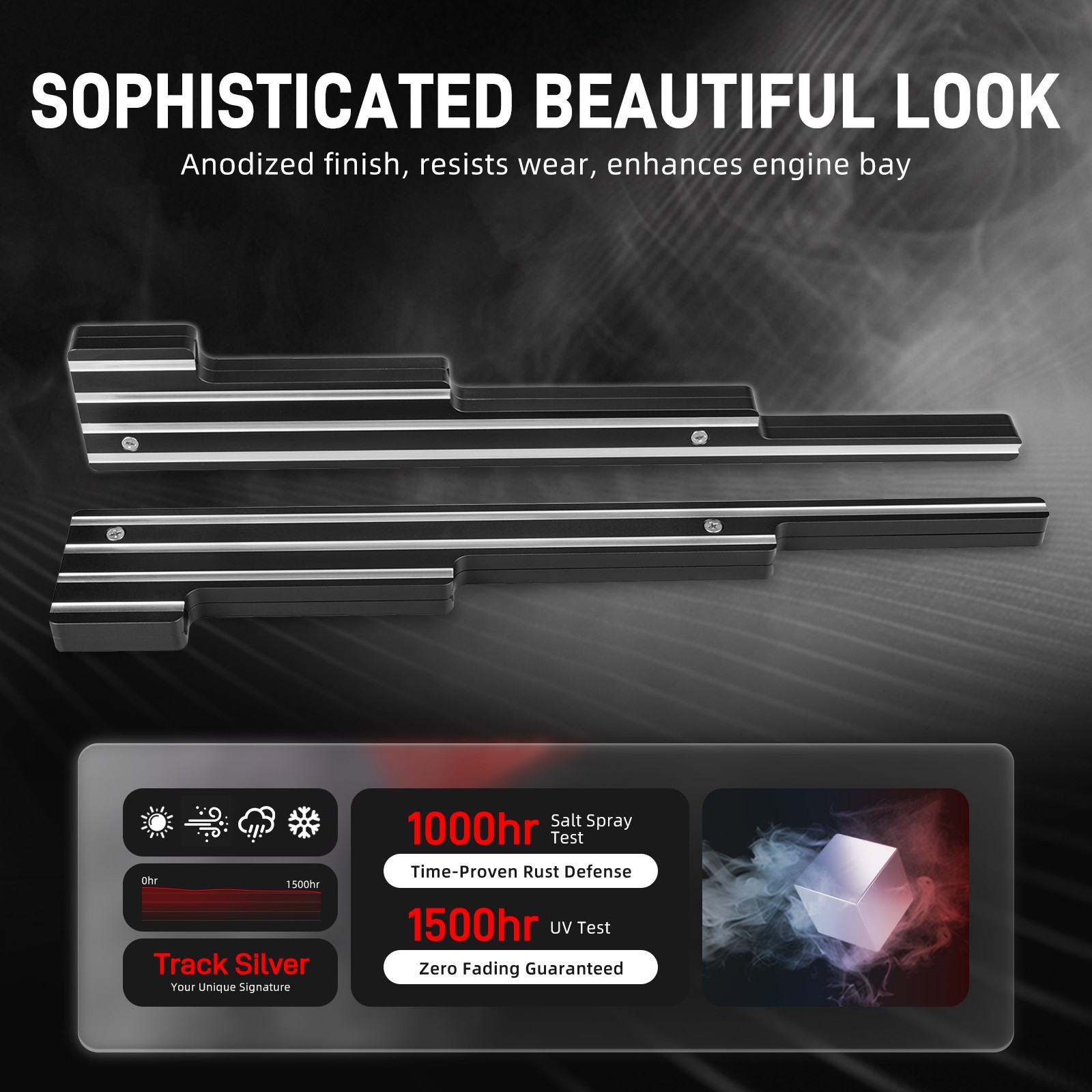 BEVINSEE Aluminum Spark Plug Wire Looms Holder Set For SBC BBC 302 350 454