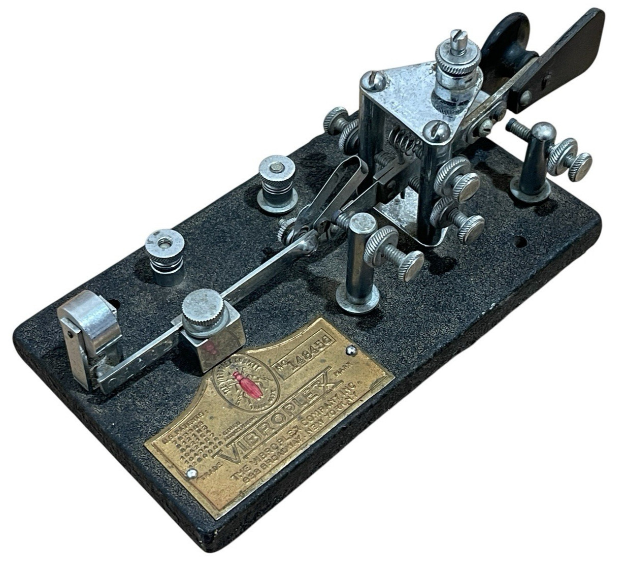 Vibroplex Champion Bug Morse Code Telegraph Key SN 148456 Ham Radio 1939-40s