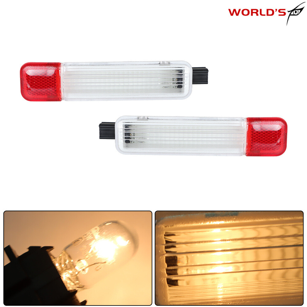 For 01-06 Chevy Silverado GMC Sierra Pair Plastic Door Reflector Light Panel L+R