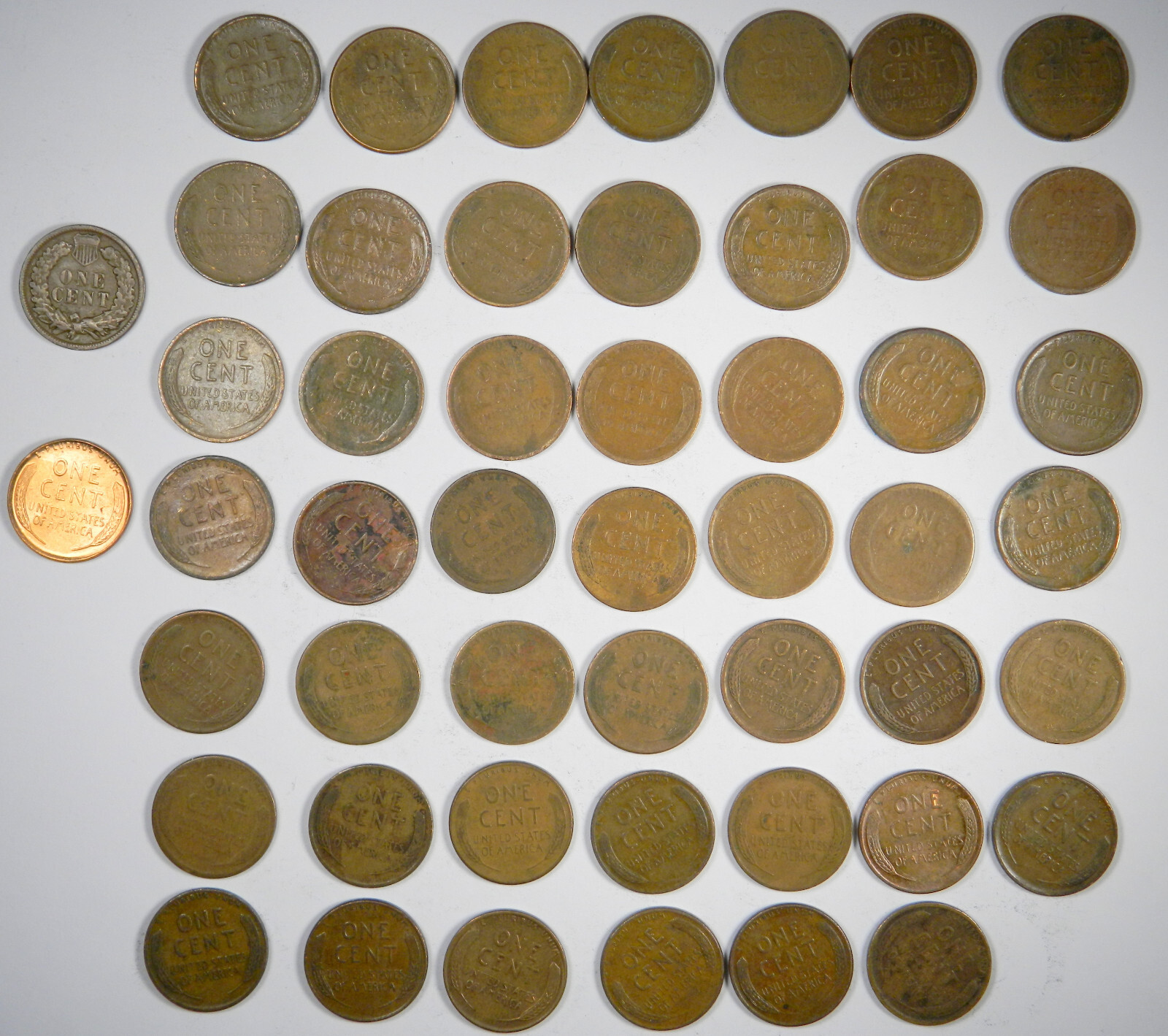 1909 Indian / BU Wheat Estate Sale ~ Wheat Rolls Unsearched Cents US Coin Pennie