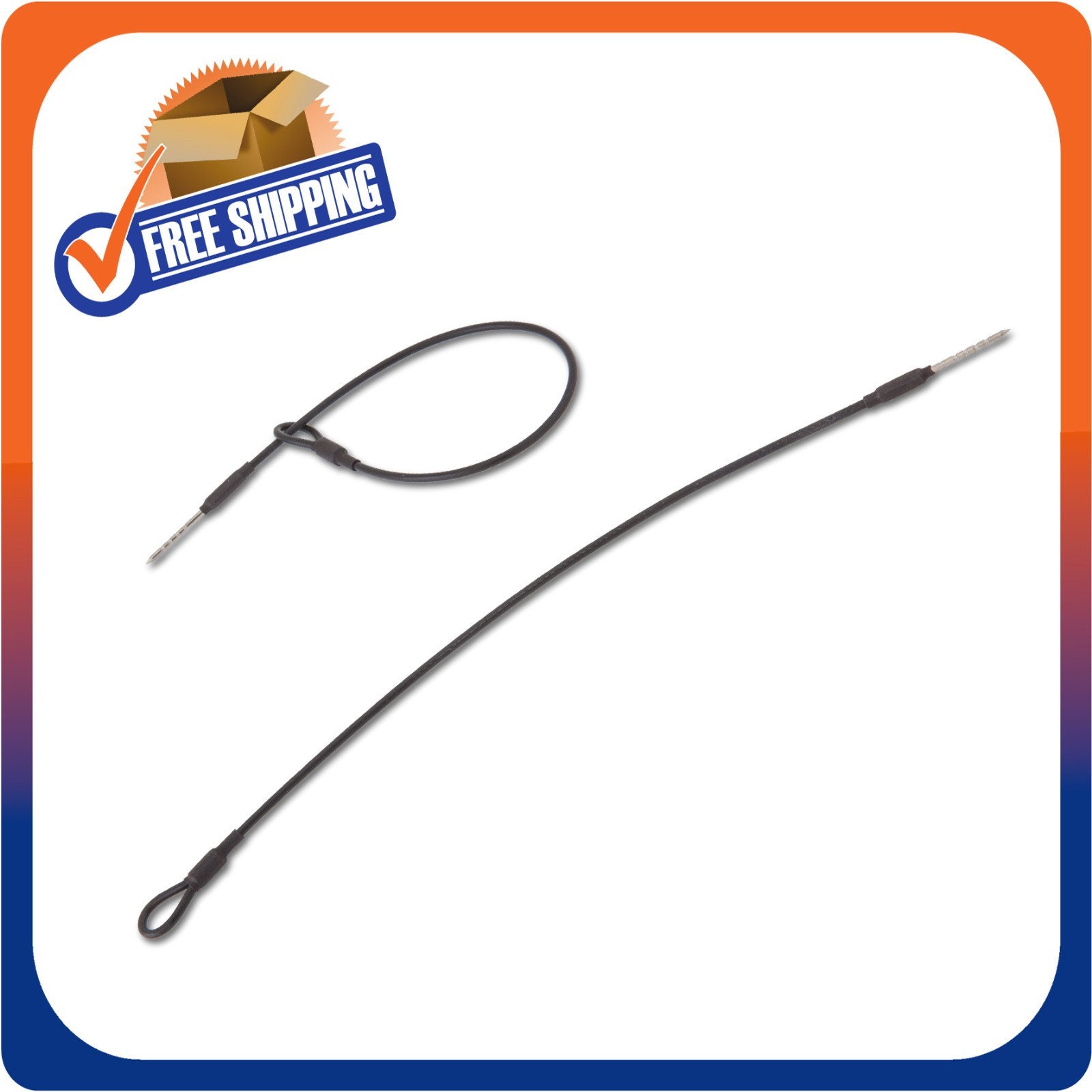 200 LANYARD WIRE LOOP TO PIN 8 INCH SECURITY CHECKPOINT EAS LOSS PREVENTION