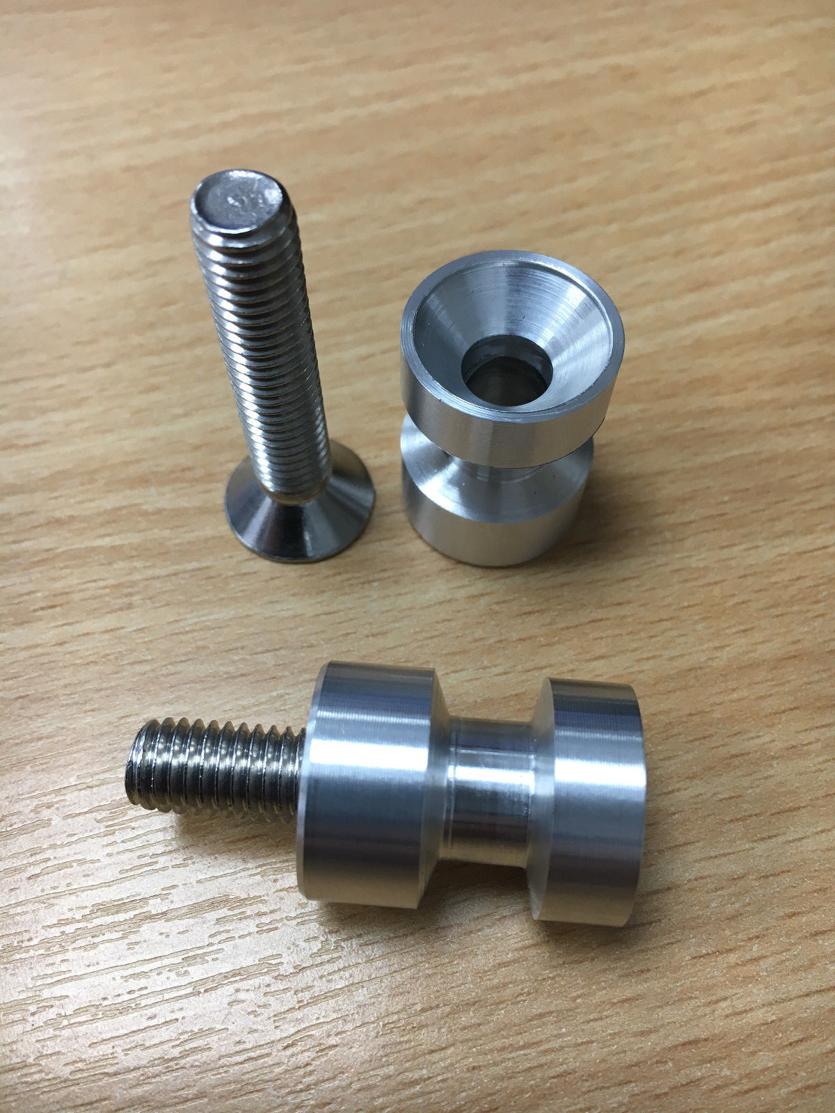 Aluminium Paddock Stand Bobbins, M8 Fitment, Honda Suzuki, Made in the UK