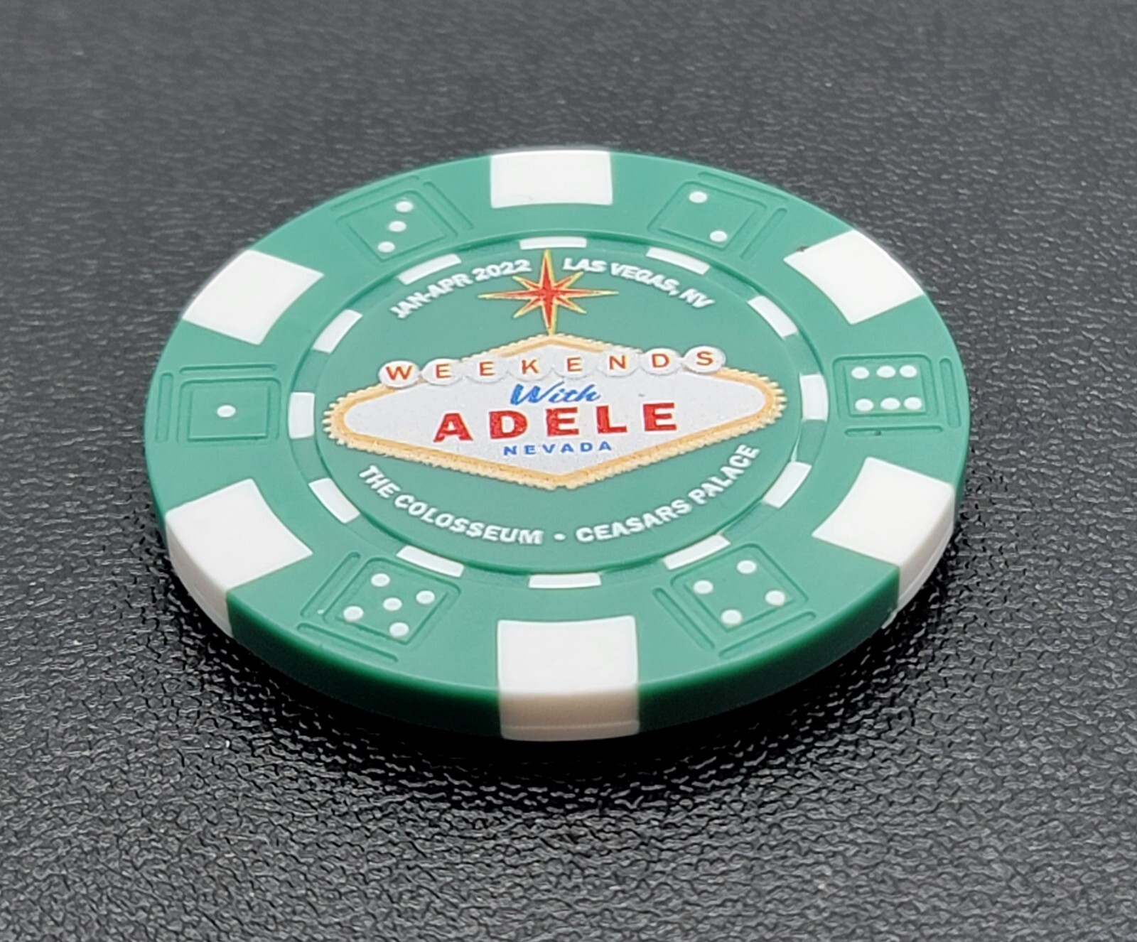 Weekends with Adele Poker Chip Magnet Caesars Palace Las Vegas Colosseum Token