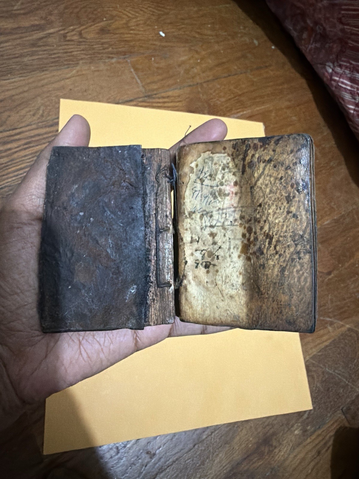 Antique Mini Ethiopian Bible – Ge’ez Script on Vellum Hand-written