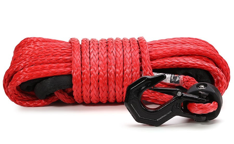 Armortek Synthetic Winch Rope 7/16" x 82', Tow Rope Heavy Duty Hook