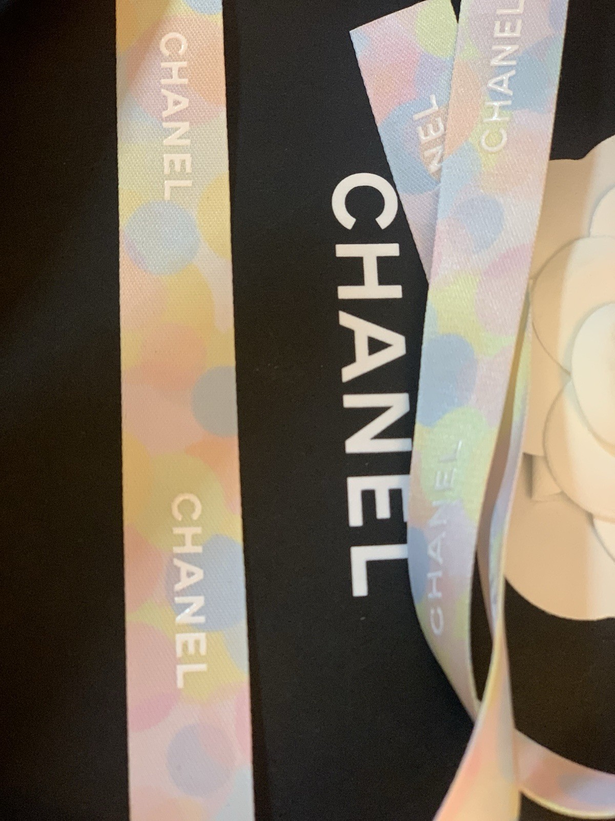 10 Yards Of Chanel Limited Edition Oriol&Fontanel Ribbon Multicolor w/White Logo
