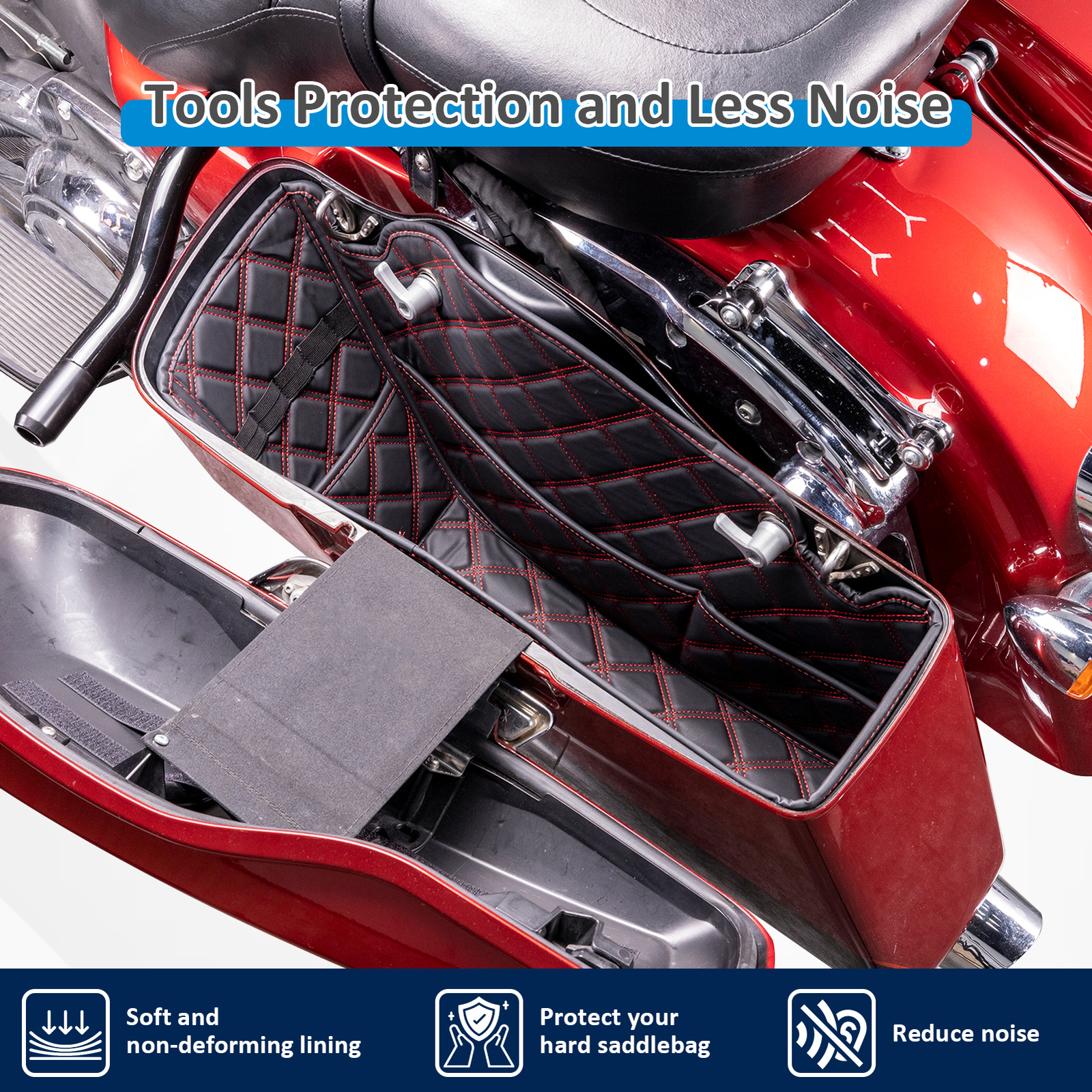 Saddlebag Luggage Liners Tool Bag For 2014-2023 Harley Touring Road Street Glide