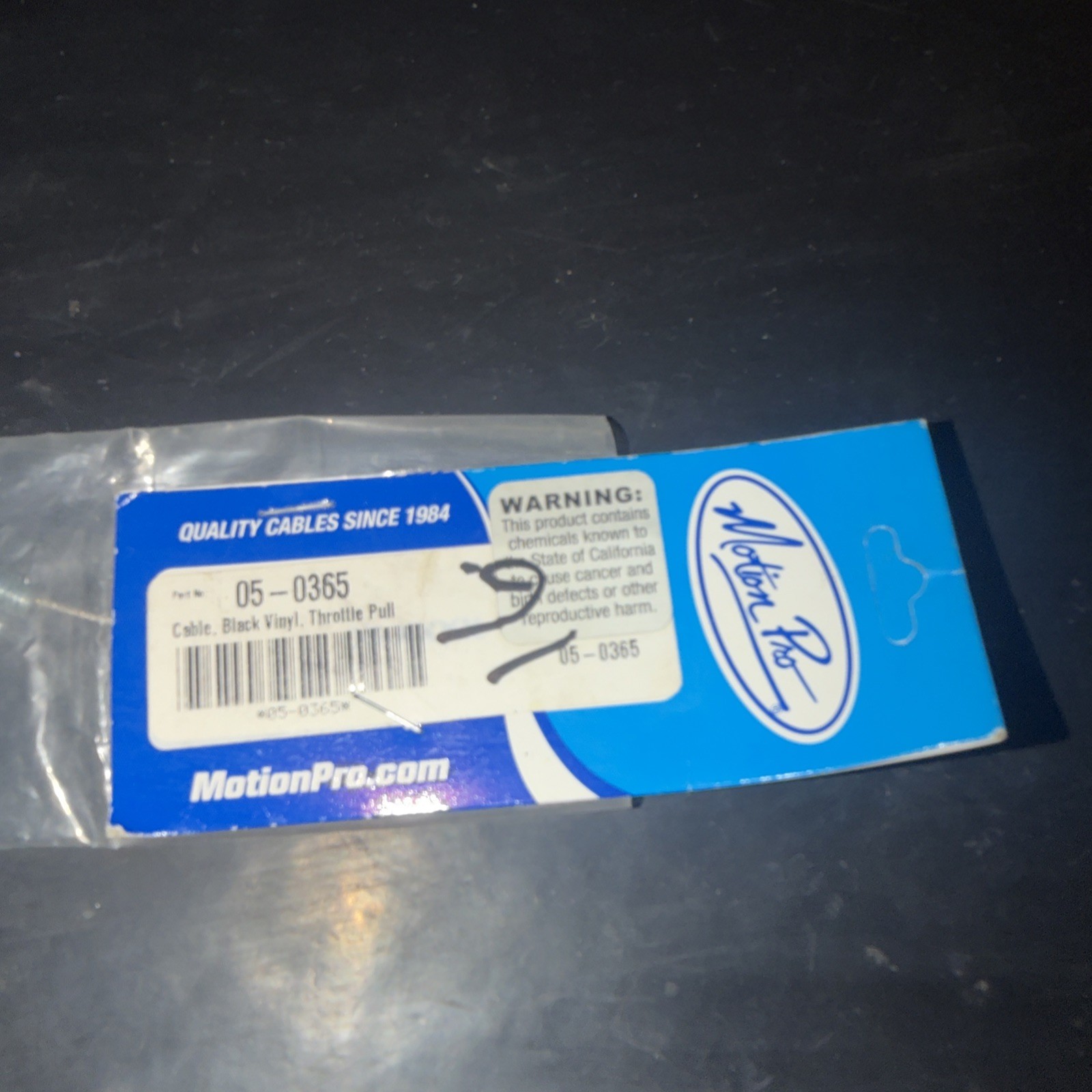 Motion Pro Pull Throttle Cable Black #05-0365 for Yamaha V-Star 1300