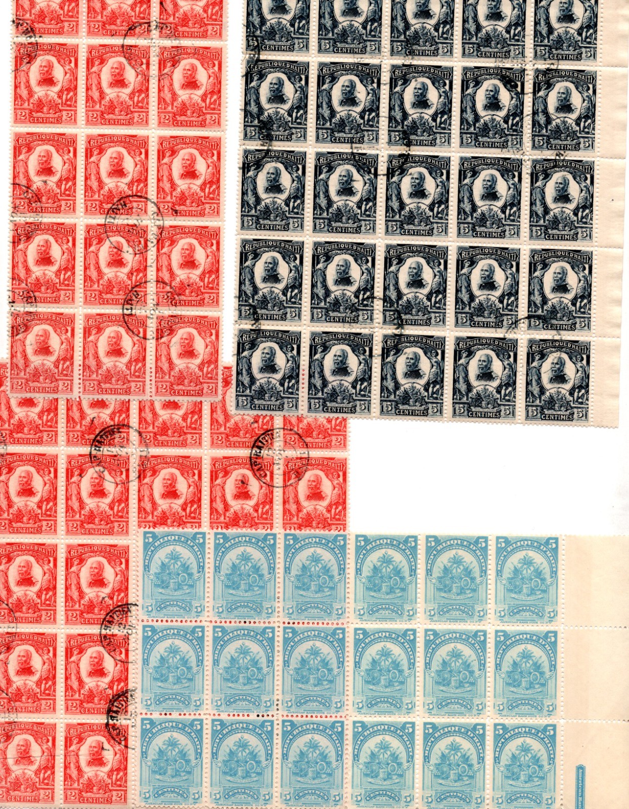 HAITI 1903 1904 INDEPENDENCE ISSUES COLLECTION OF 200 PLUS MOST MINT NH SOME