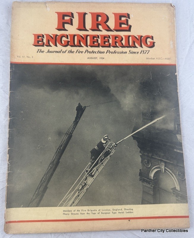 1930s 1940s Lot (5) Magazine Fire Engineering Firefighters Trucks Advertising +