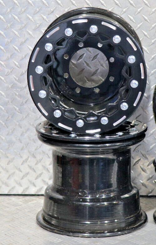 HONDA YAMAHA BANSHEE RAPTOR YFZ TRX BEADLOCKS ATV FRONT REAR BLACK BLACK