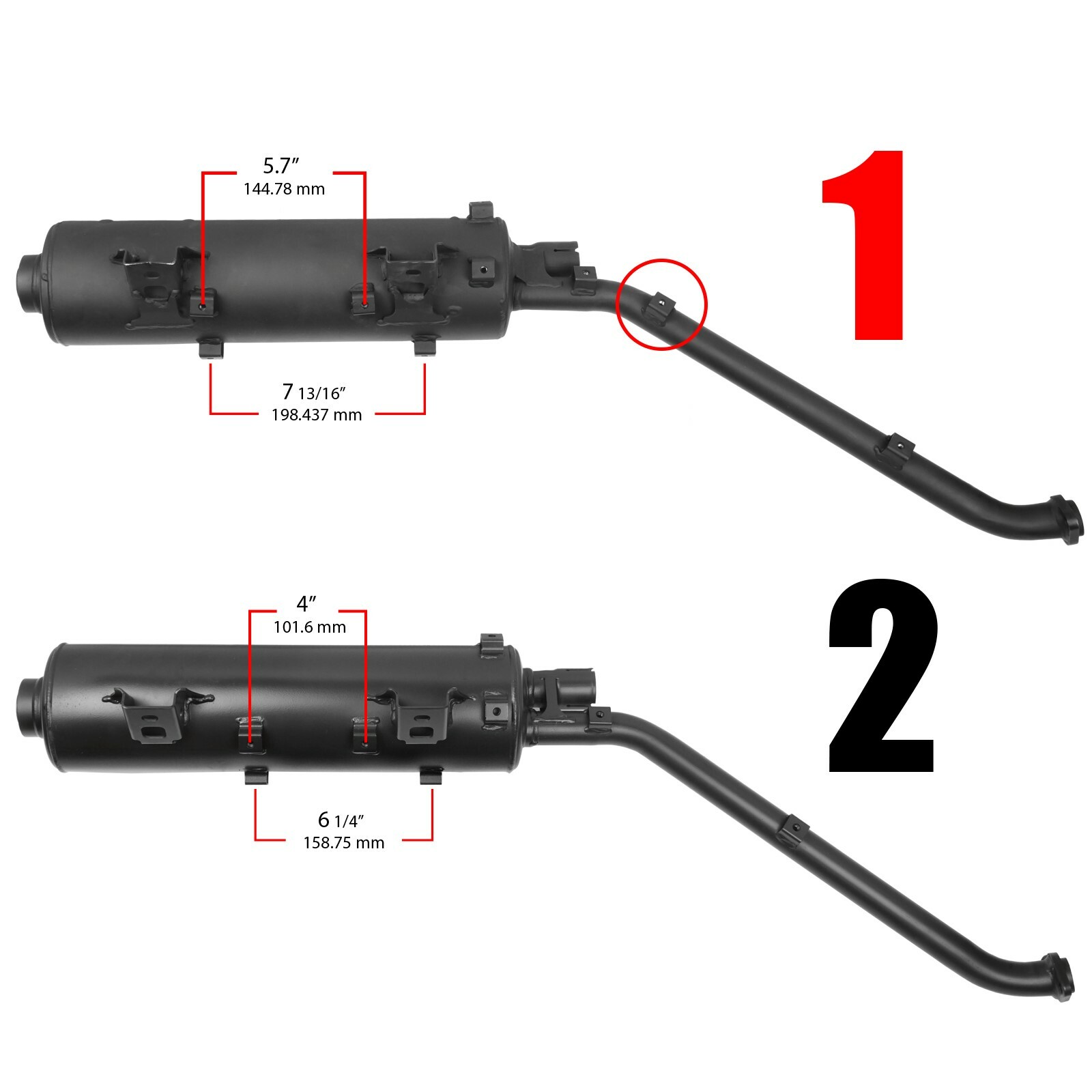 Exhaust Muffler for Kawasaki Brute Force 750 KVF750A B C 4X4 Carb 2005-2006