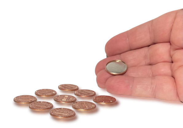 10 STEEL SHIM SHELL US PENNY TAIL Dime Magic Trick Hollow Coin Magnetic Vanish