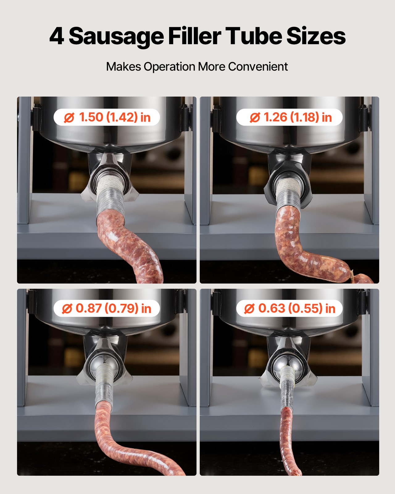 VEVOR Electric Sausage Stuffer 22 LBS / 10 L with Foot Pedal & 4 Filling Tubes