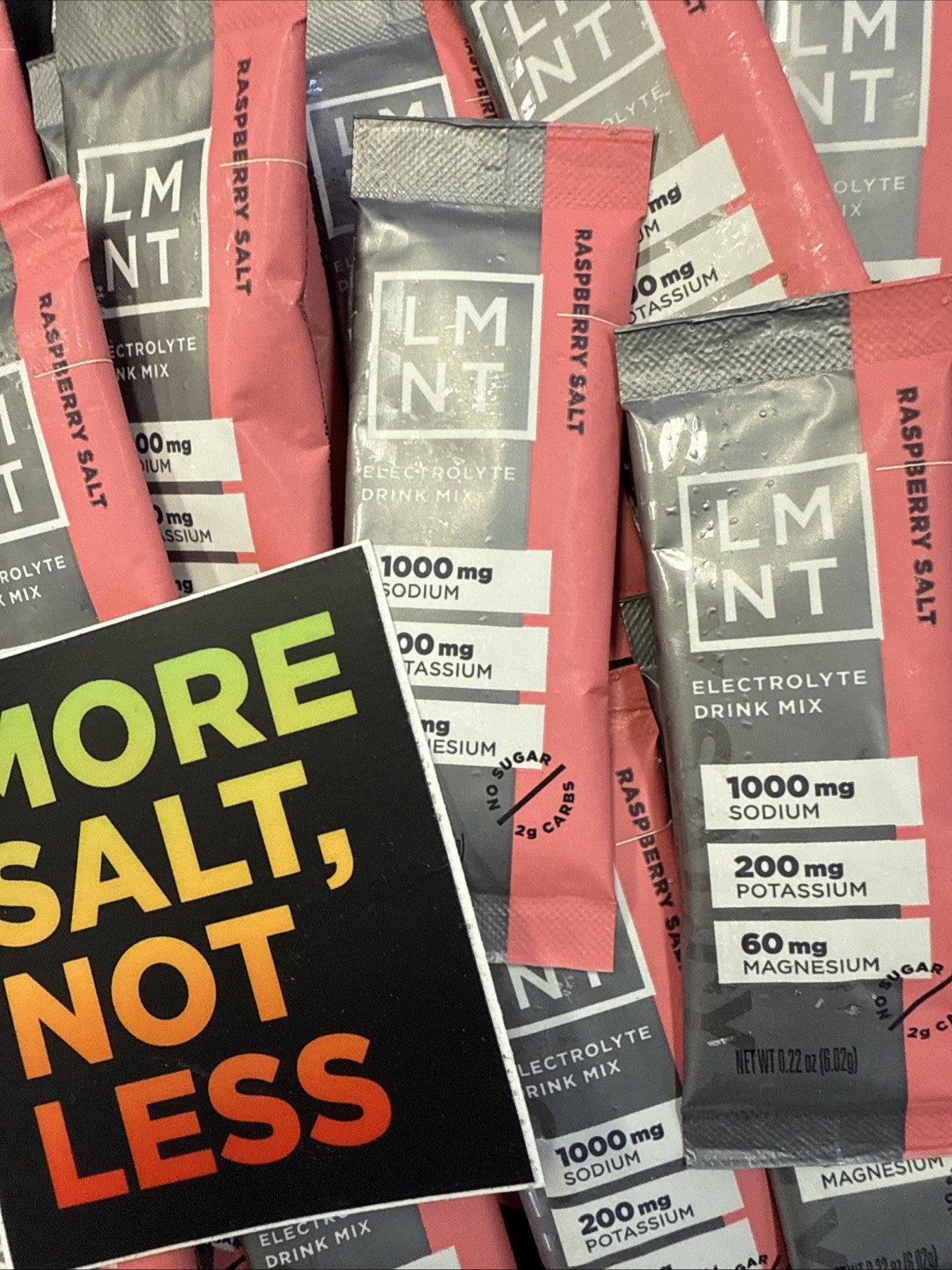 LMNT Electrolyte Drink Mix | Raspberry Salt | 30 Count - PACKETS ONLY