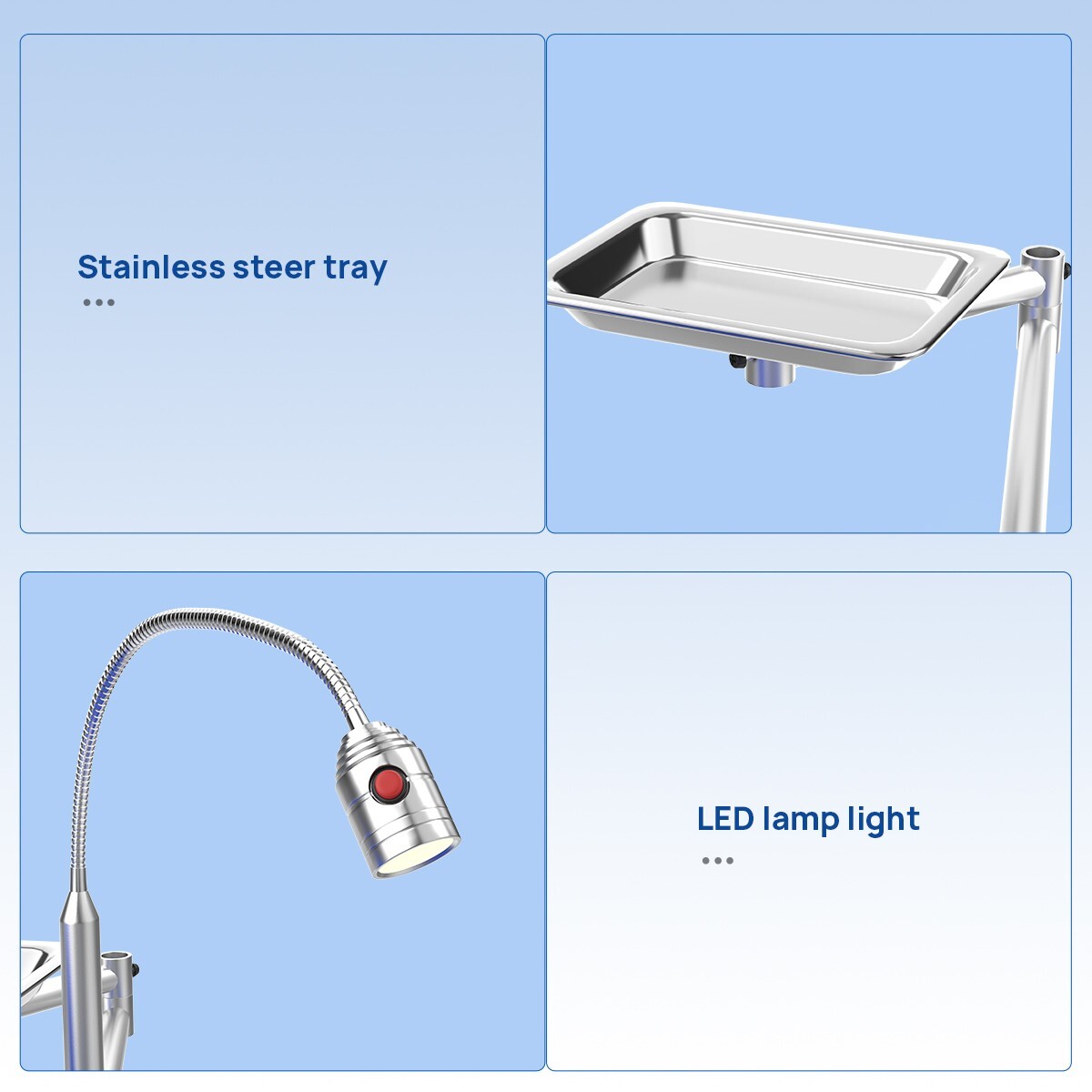 Dental Portable Folding Mobile Chair LED Light / Oral LED lamp