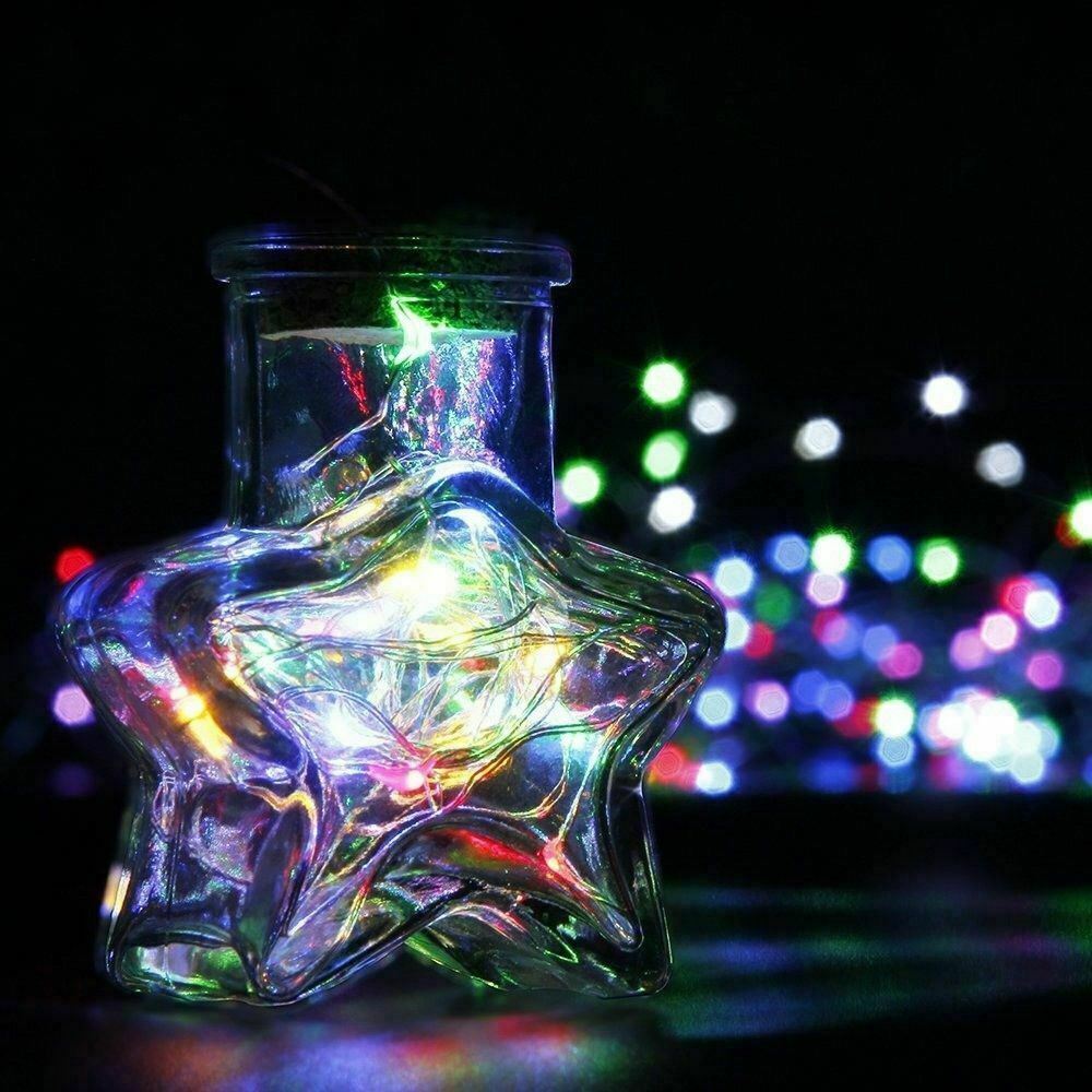 6x 20 LED 2m Waterproof LED MICRO Silver Copper Wire String Fairy Lights Decor