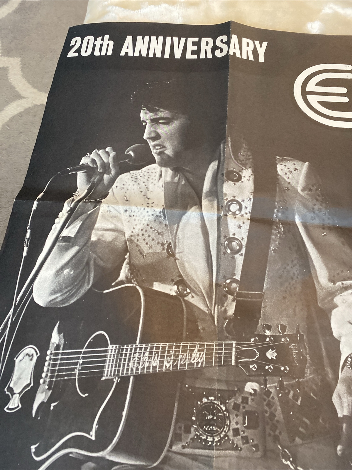 1975 Elvis Presley 20th Anniversary Poster 1955-1975