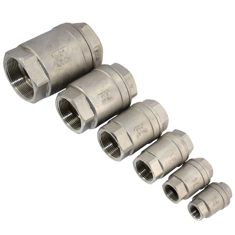 1/2" - 2" 3/4" 1" Vertical Check Valve NPT Threaded one way Stainless Steel 316