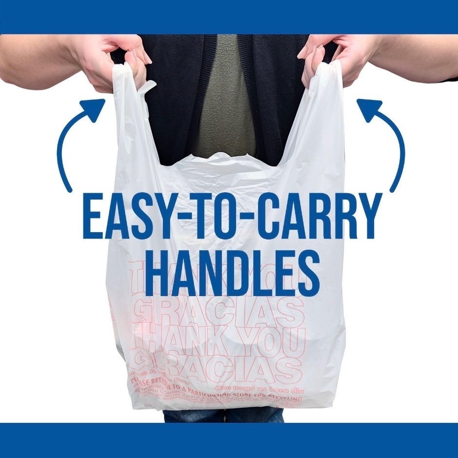 New T-Shirt Carry-Out Bags - 11.5" x 6.5" x 22" (1,000 ct.) (FREE SHIPPING)
