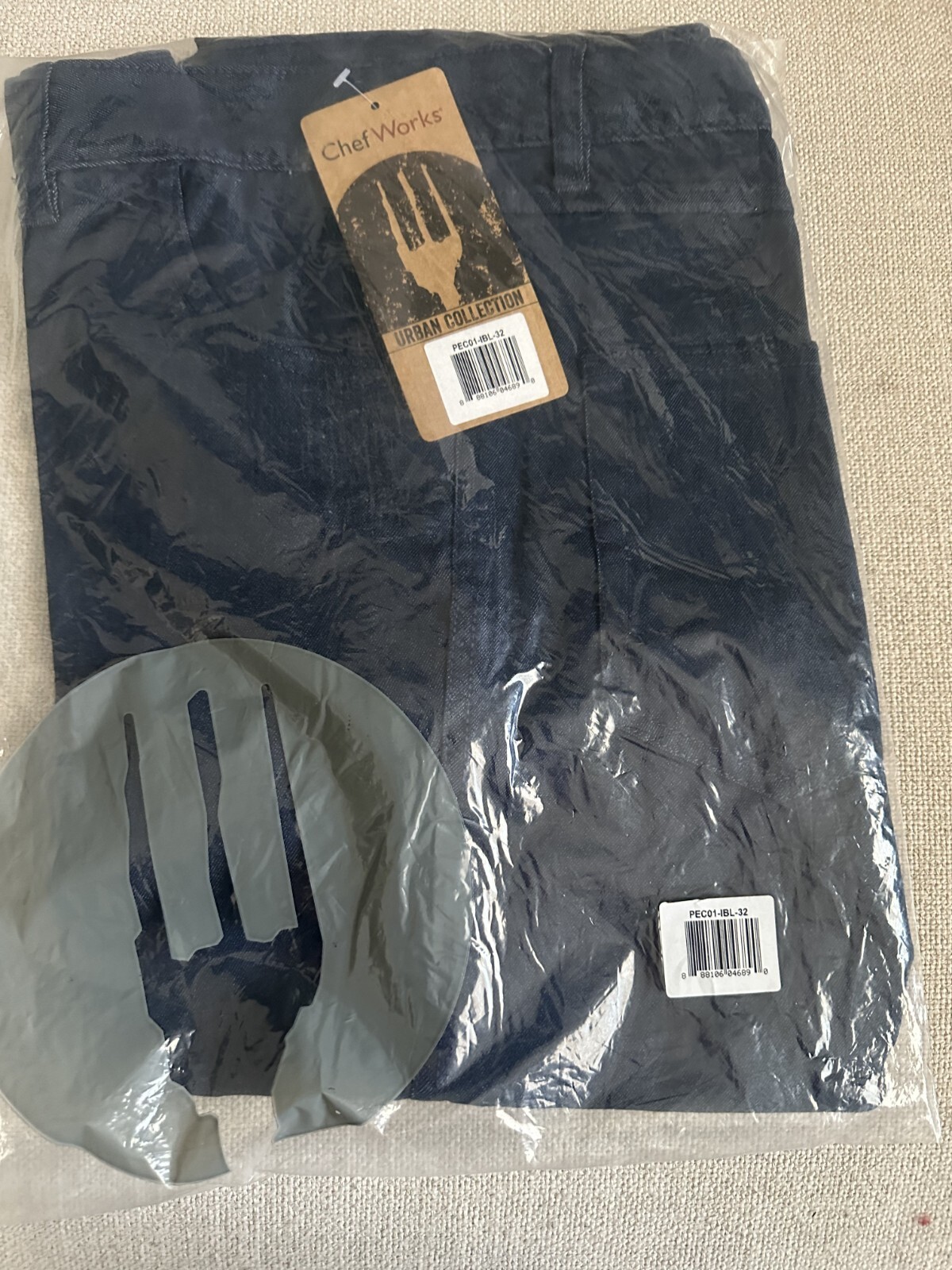 NEW! Genuine! Chef Works Professional Men Indigo Blue Chef Pants PECO1-ILB-32