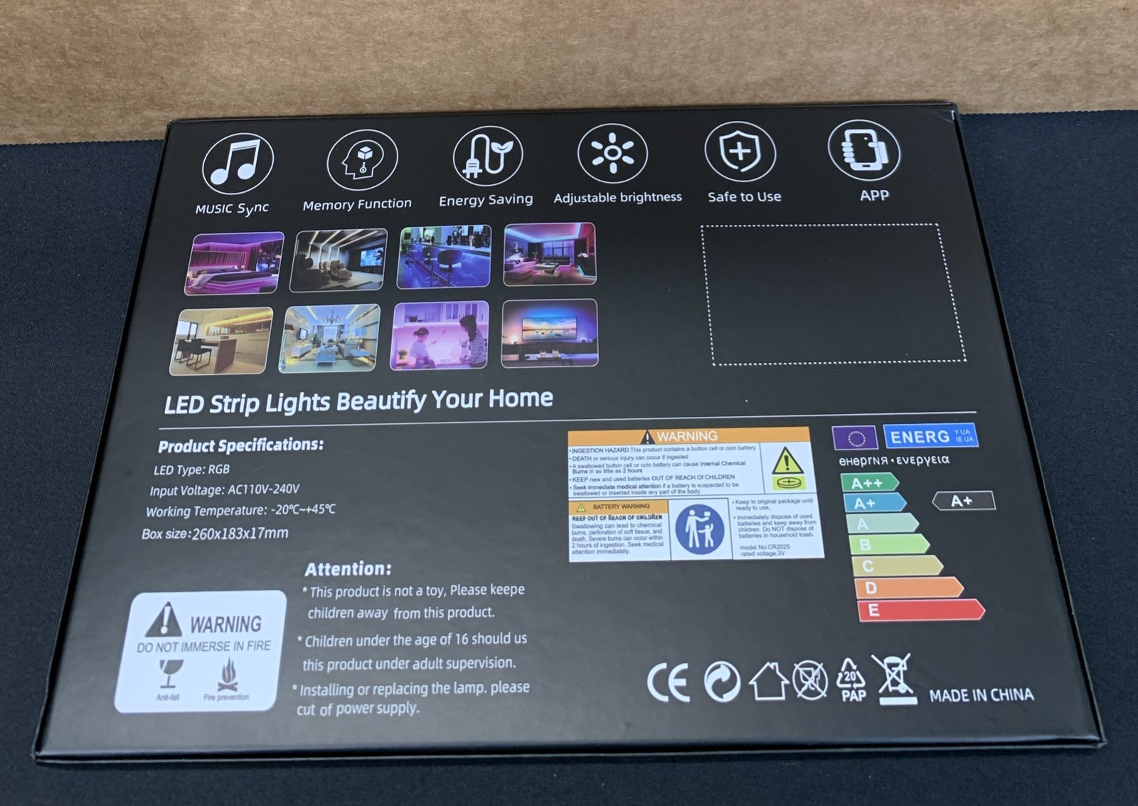 100Ft LED Strip Lights, Smart Light with App Remote Control, RGB LED Lights