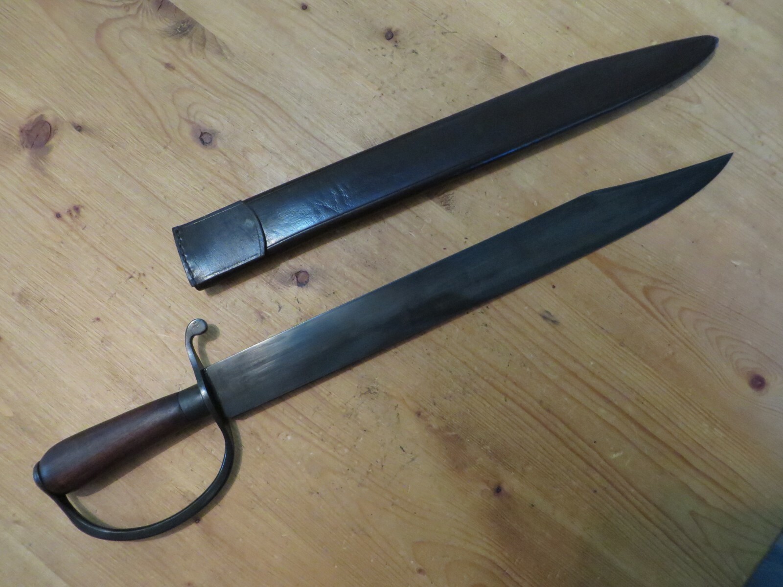 Alabama Confederate Bowie Knife with Leather Sheath, New