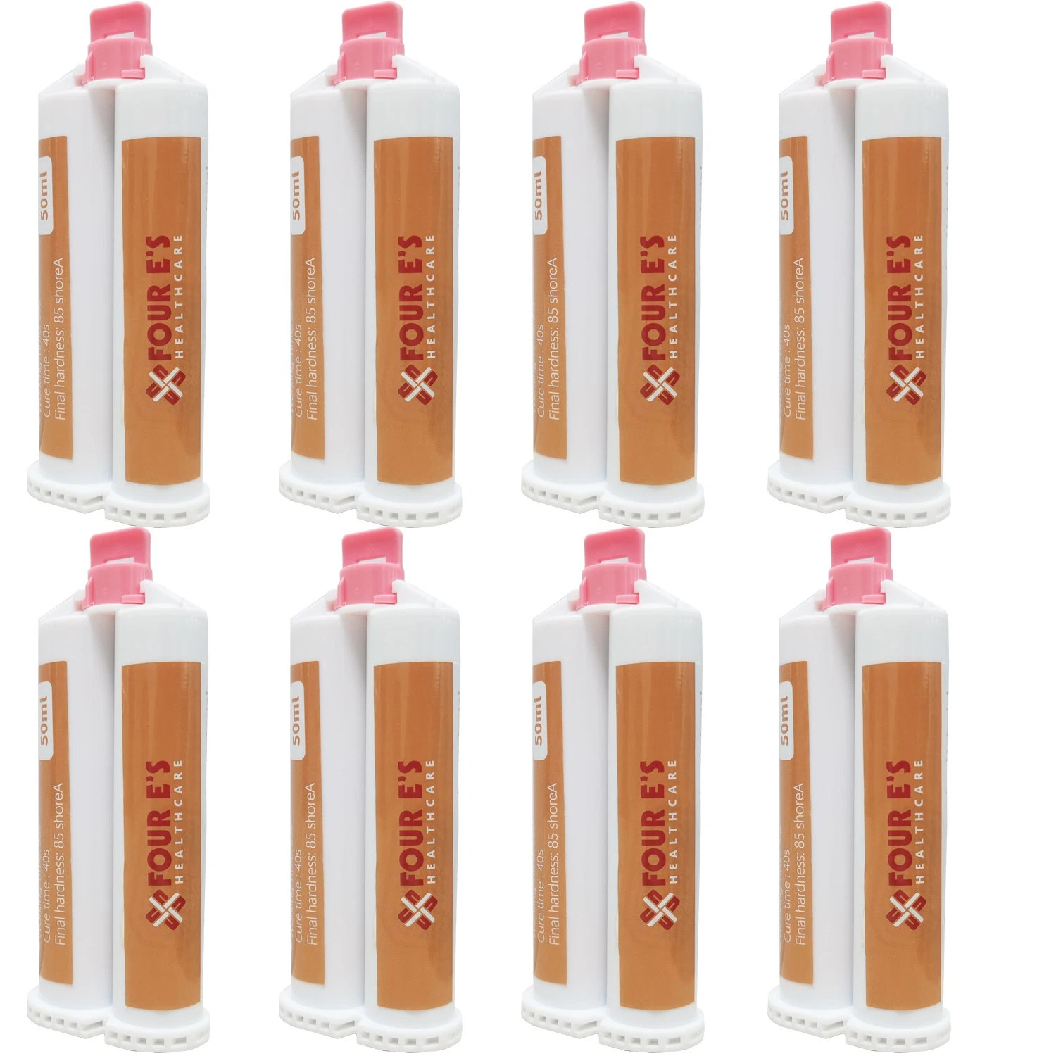 8 X 50ML Dental Bite Registration Material Fast Set Unflavored Cartridges