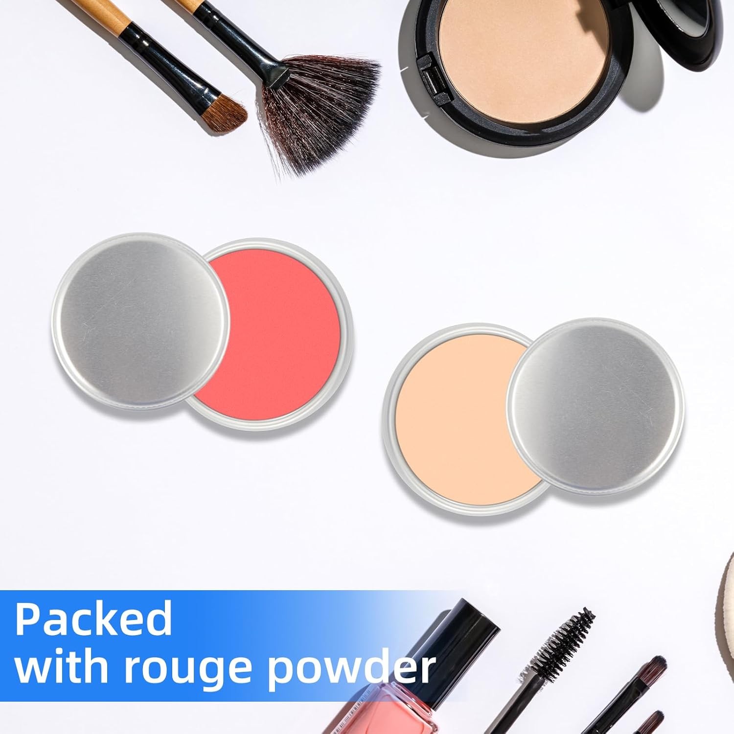 8PCS 15ml Aluminum Tin Jars with Lids Travel Cosmetic Lip Balm Salve Containers