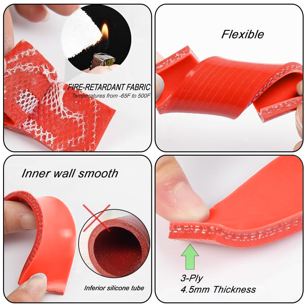 Red Silicone Radiator Hose Kit For Honda Civic 1.6L SOHC D15 D16 EG EK 1992-2000