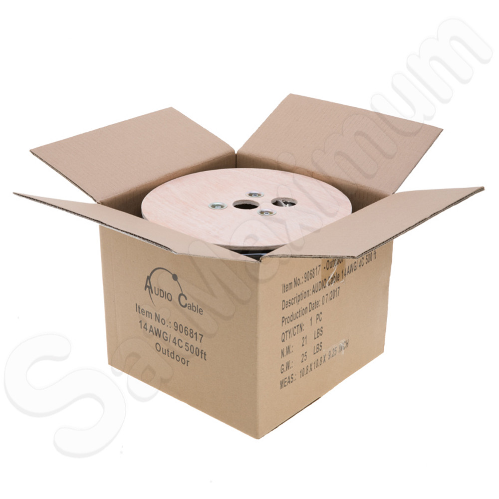 OUTDOOR Speaker Cable Direct Burial Black Audio Wire 14/2 14/4 16/2 16/4 AWG UV