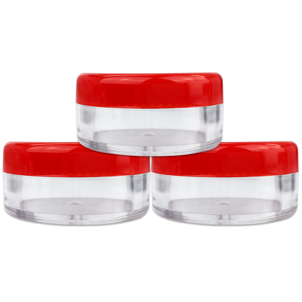 50 Pieces 5 Gram/5ML Plastic Makeup Cosmetic Lotion Cream Sample Jar Containers