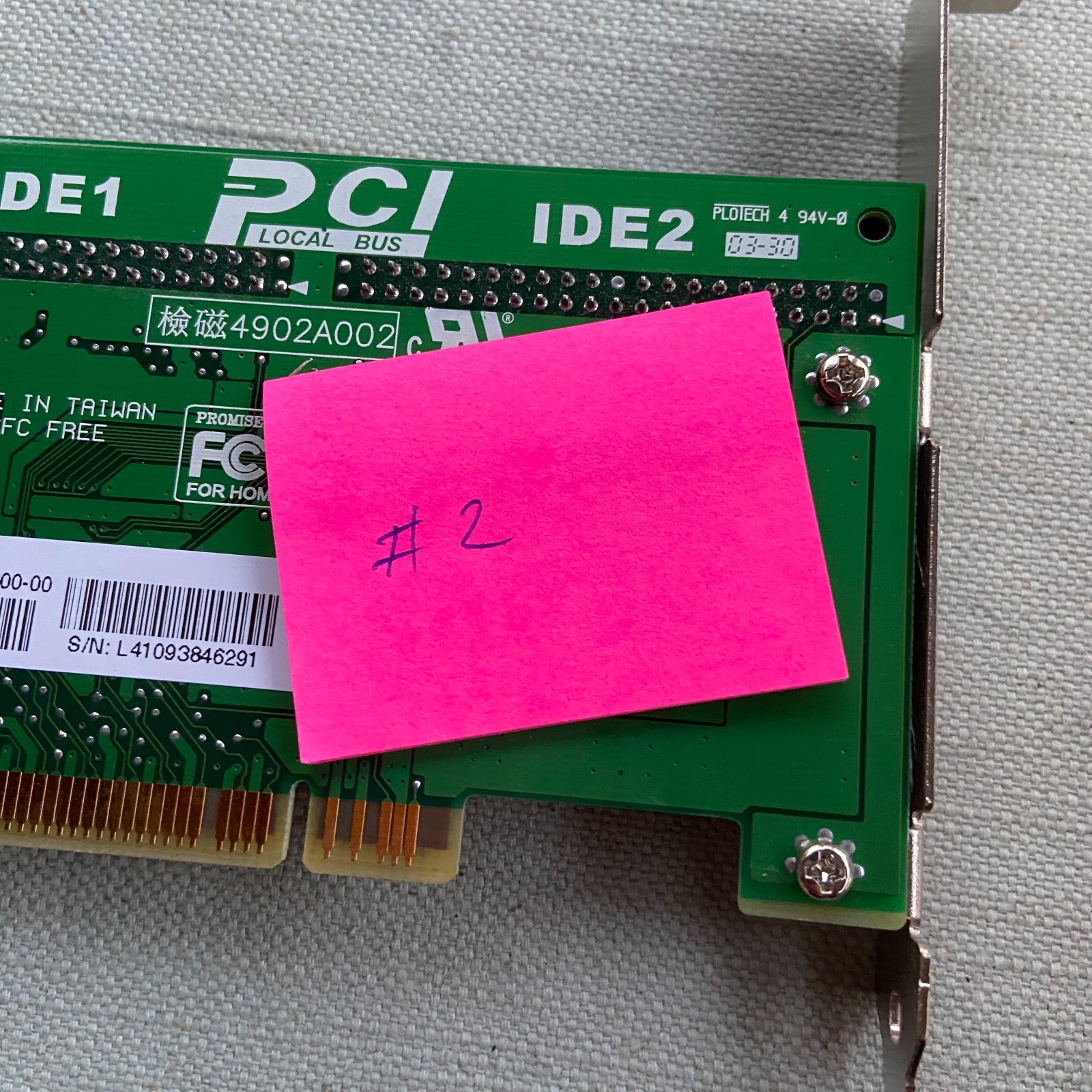 Promise Technologies Ultra 100 TX2 ATA/ATAPI Dual IDE Controller PCI Card Vintag