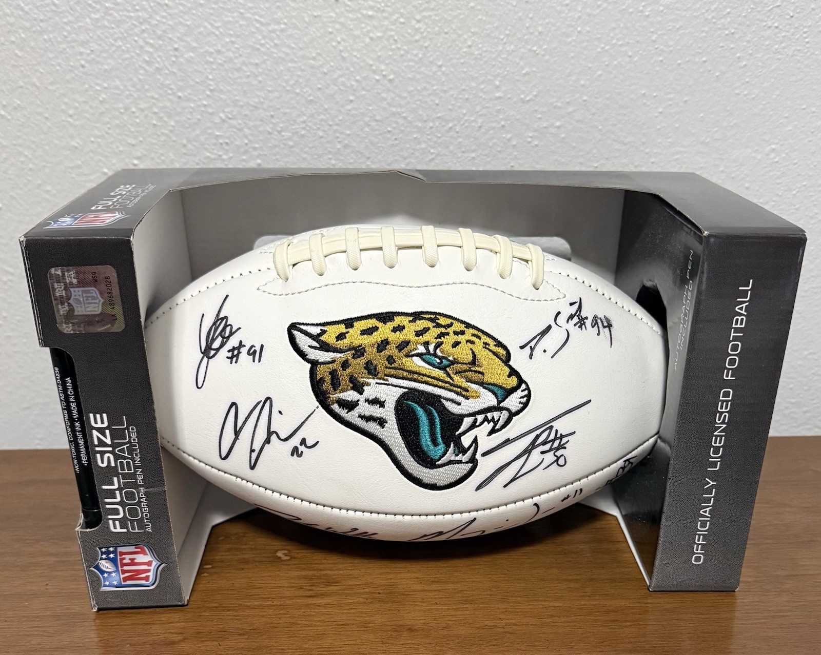Jacksonville Jaguars 2017 NFL Team Players Signed Autographed Football