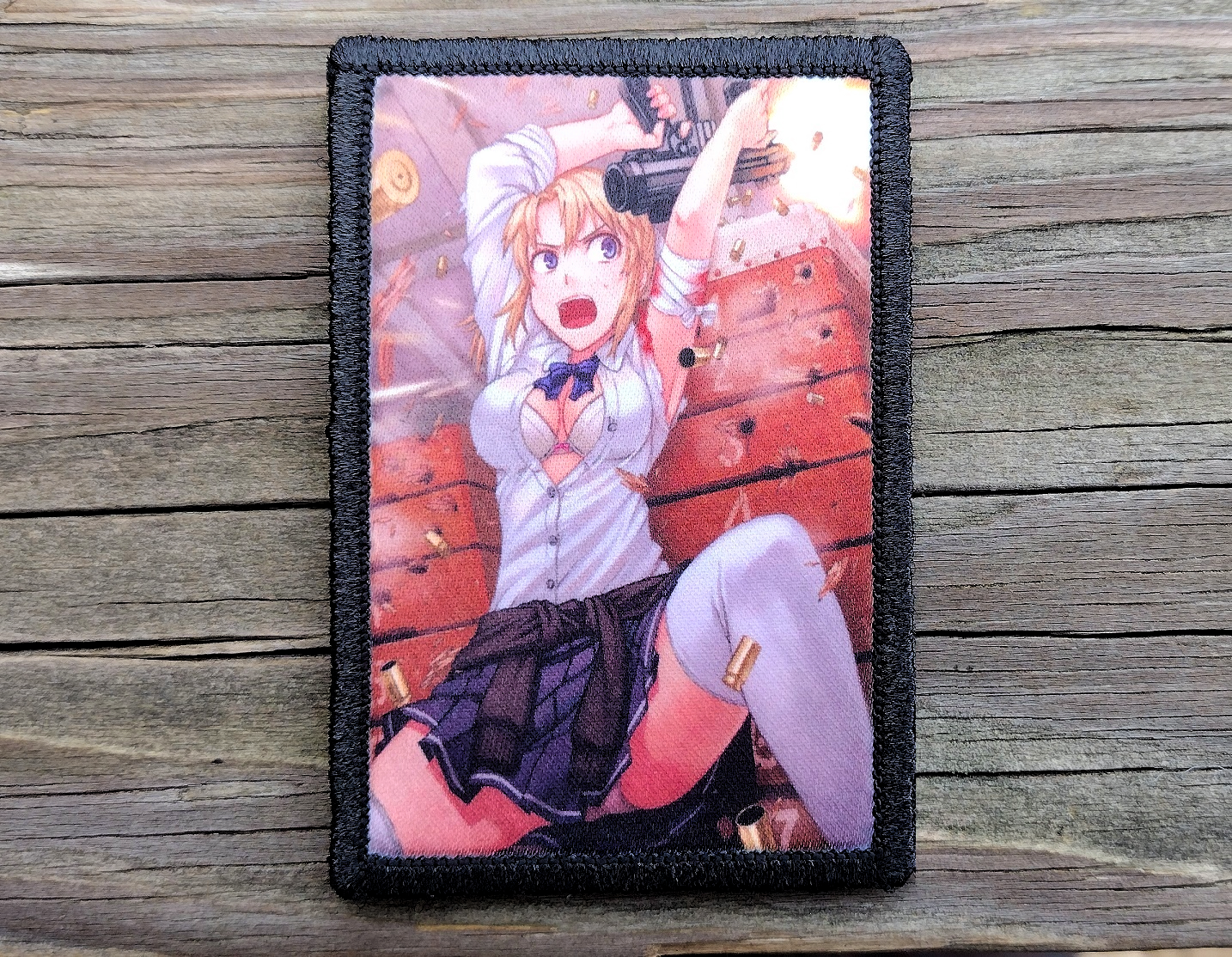 Anime Girl Shootout Morale Patch Hook and Loop Sexy Army Custom Tactical 2A Gear