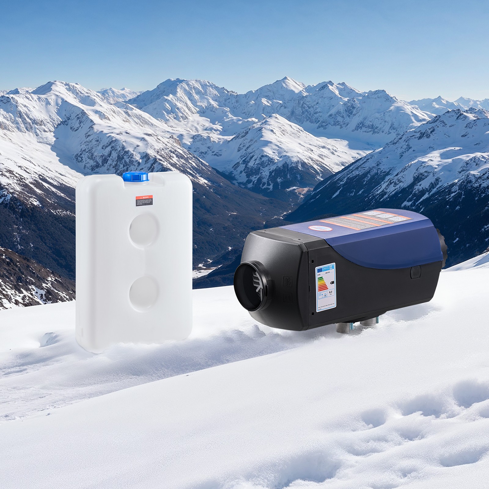 VEVOR Diesel Heater Portable Diesel Air Heater 8KW DC 12V/24V 2.6 Gal Large Tank