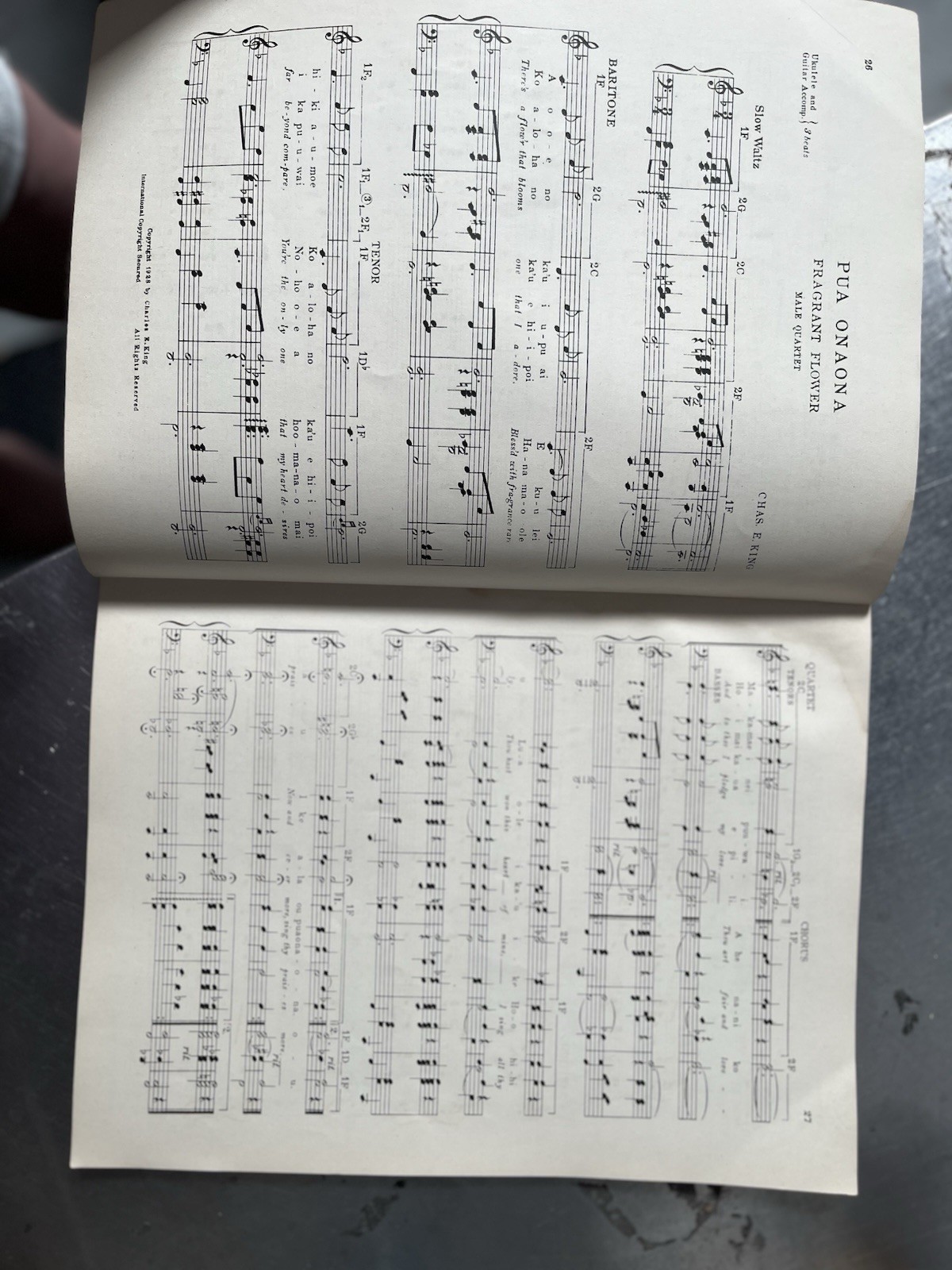 Vintage 1238 King's Book Of Hawaiian Melodies Sheet Music Charles E. King