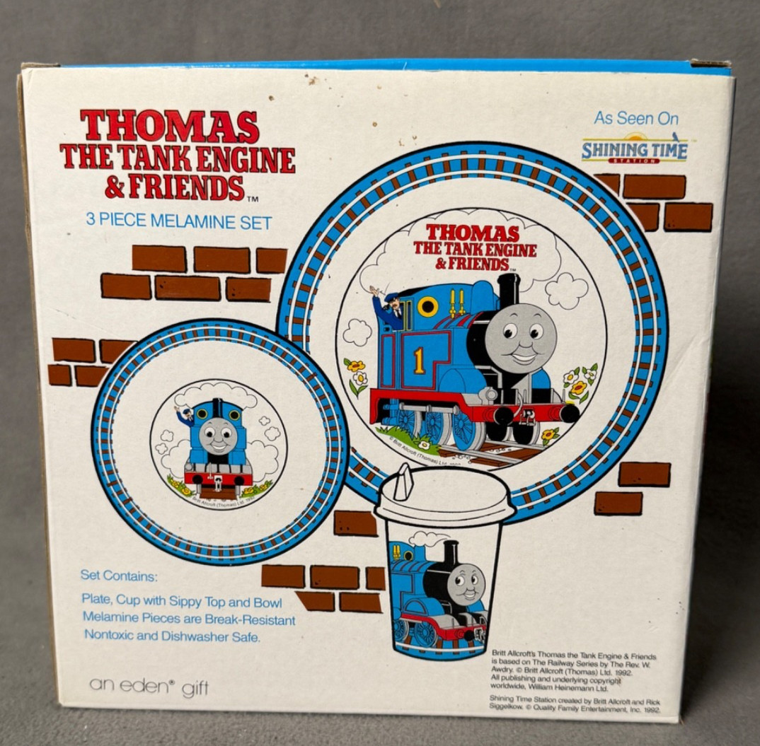 Eden Thomas The Tank Engine & Friends Melamine Dinnerware Set & Silverware 1992