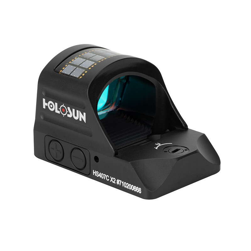 Holosun HS407C X2 Red Dot Open Reflex Sight with Cleaning Pen and Cloth Bundle