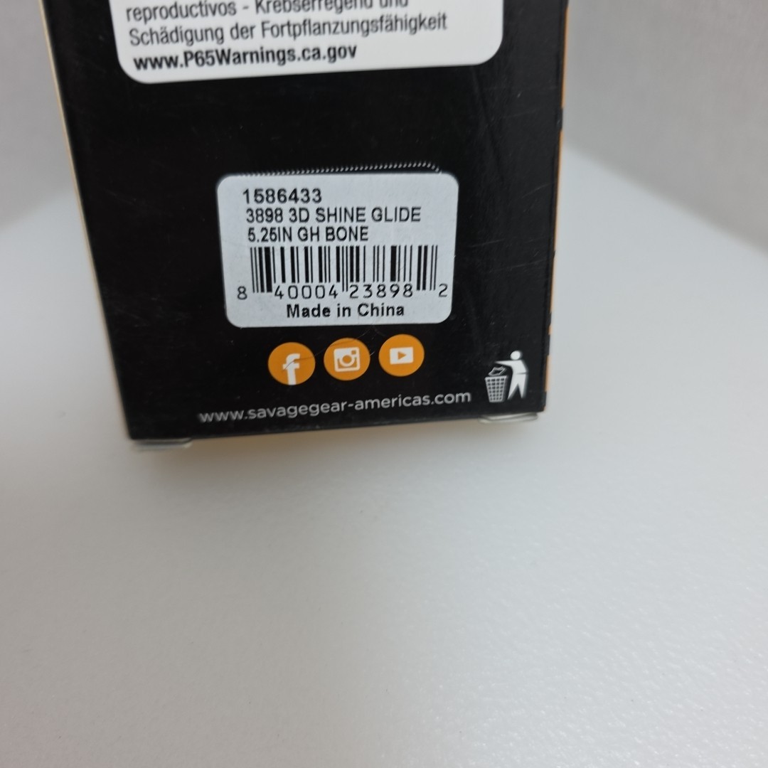 SAVAGE GEAR 3D SHINE GLIDE 5.25”. 1oz. SLOW SINKING Bone Swim bait Lure
