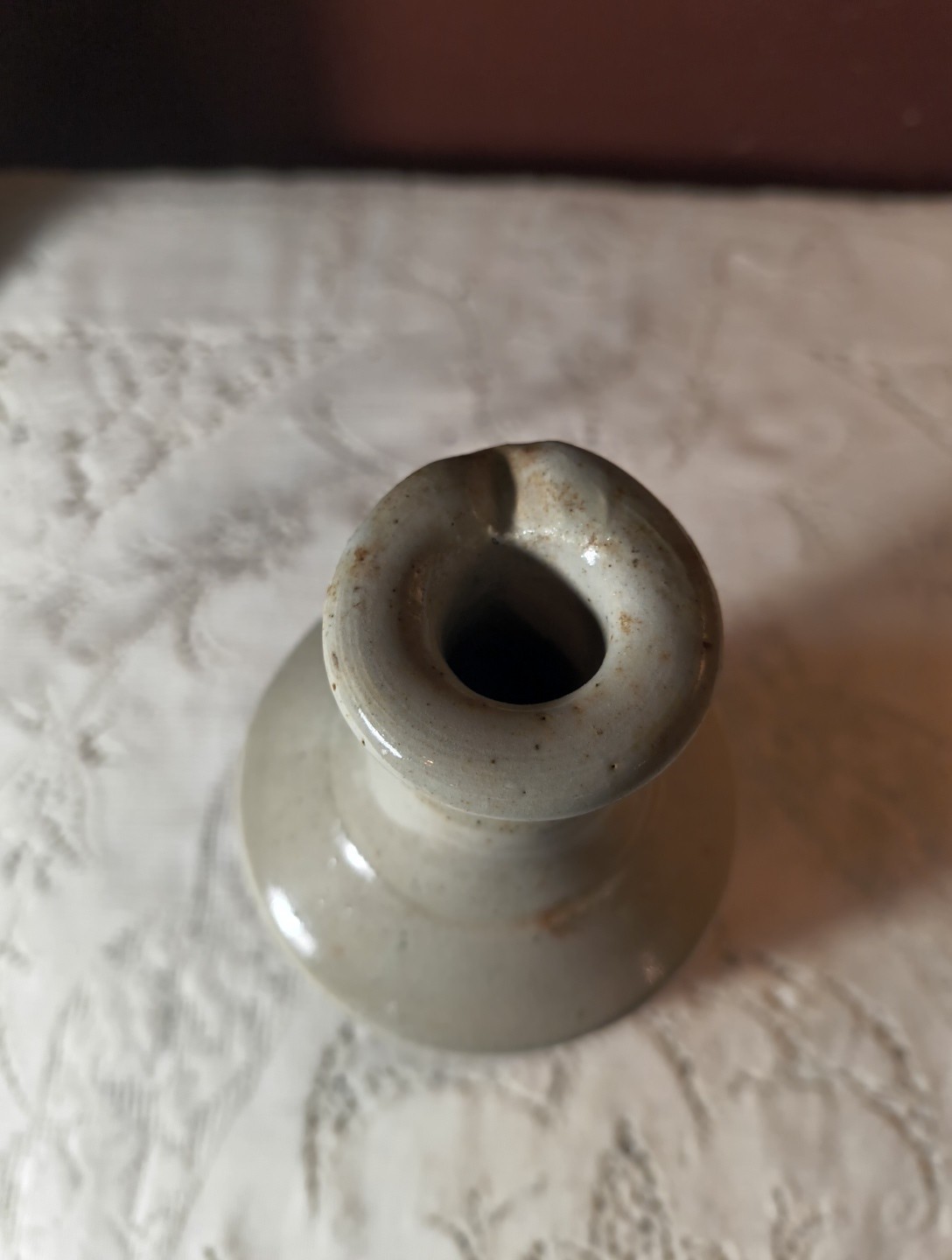 Antique Keller's Ink Stoneware Master Ink Bottle With Pour Spout