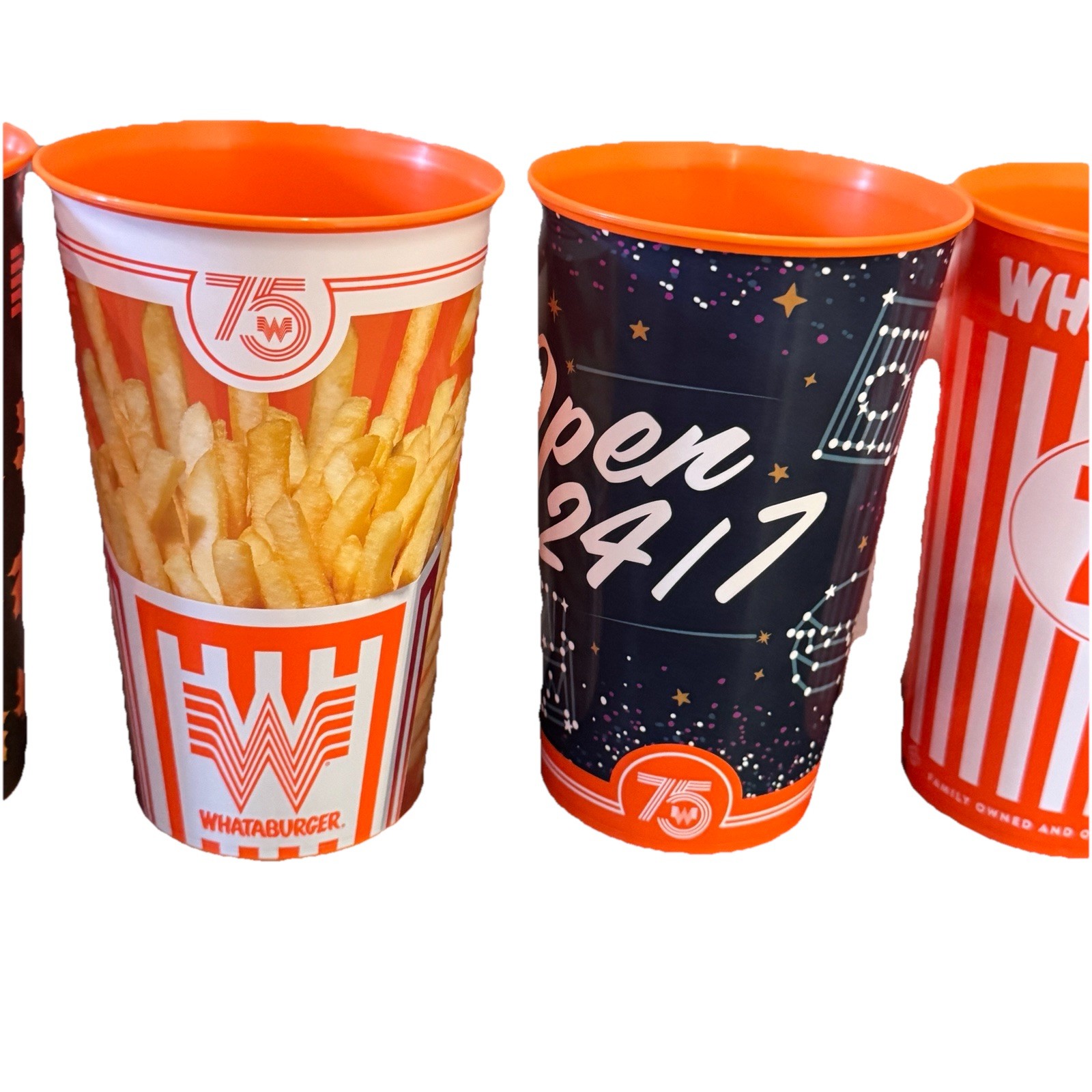 WHATABURGER 75th Anniversary Limited Edition 32 oz Collector Cups Set of 10, New